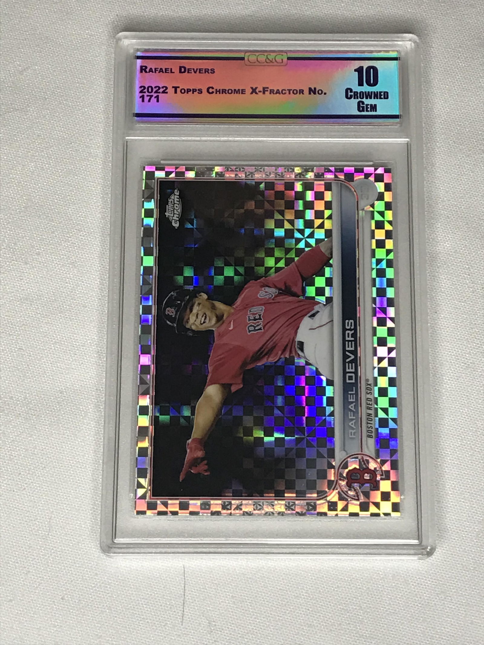 Rafael Devers Topps Chrome X-Fractor CC&G 10 (1 of 1)