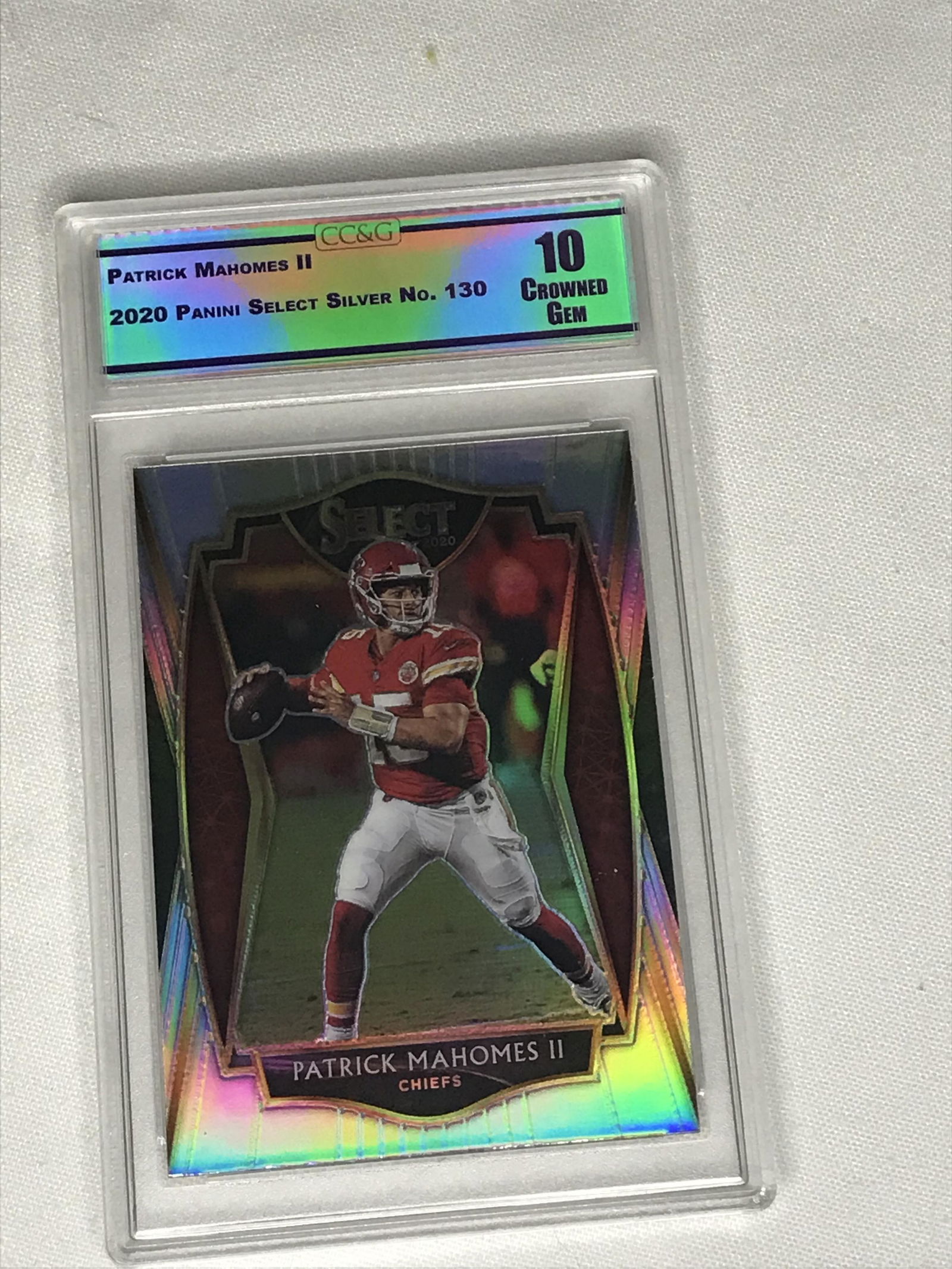 Patrick Mahomes Panini Select Silver CC&G 10 (1 of 1)