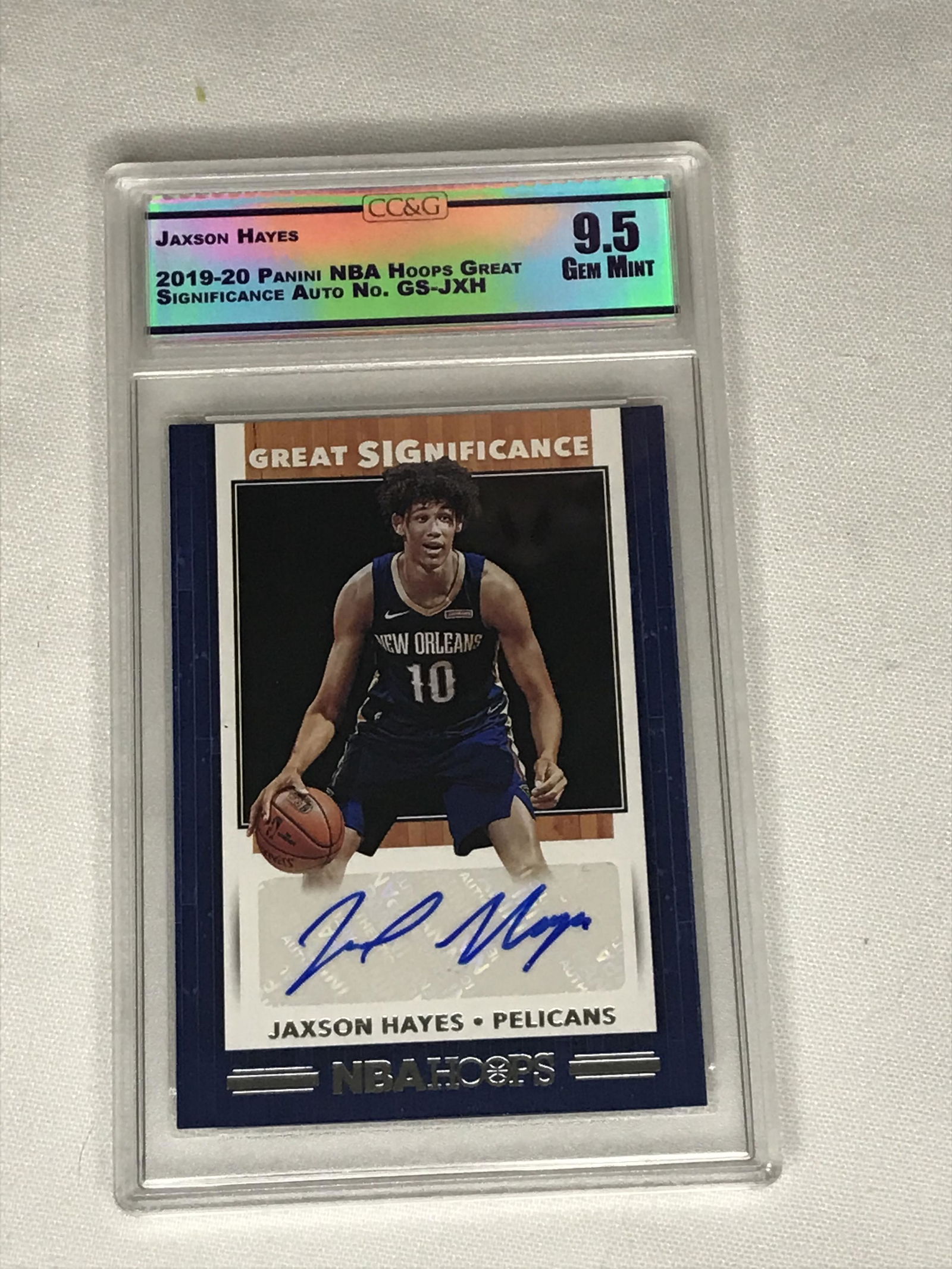 Jaxson Hayes Panini NBA Hoops Great Significance Auto CC&G 9.5 (1 of 1)