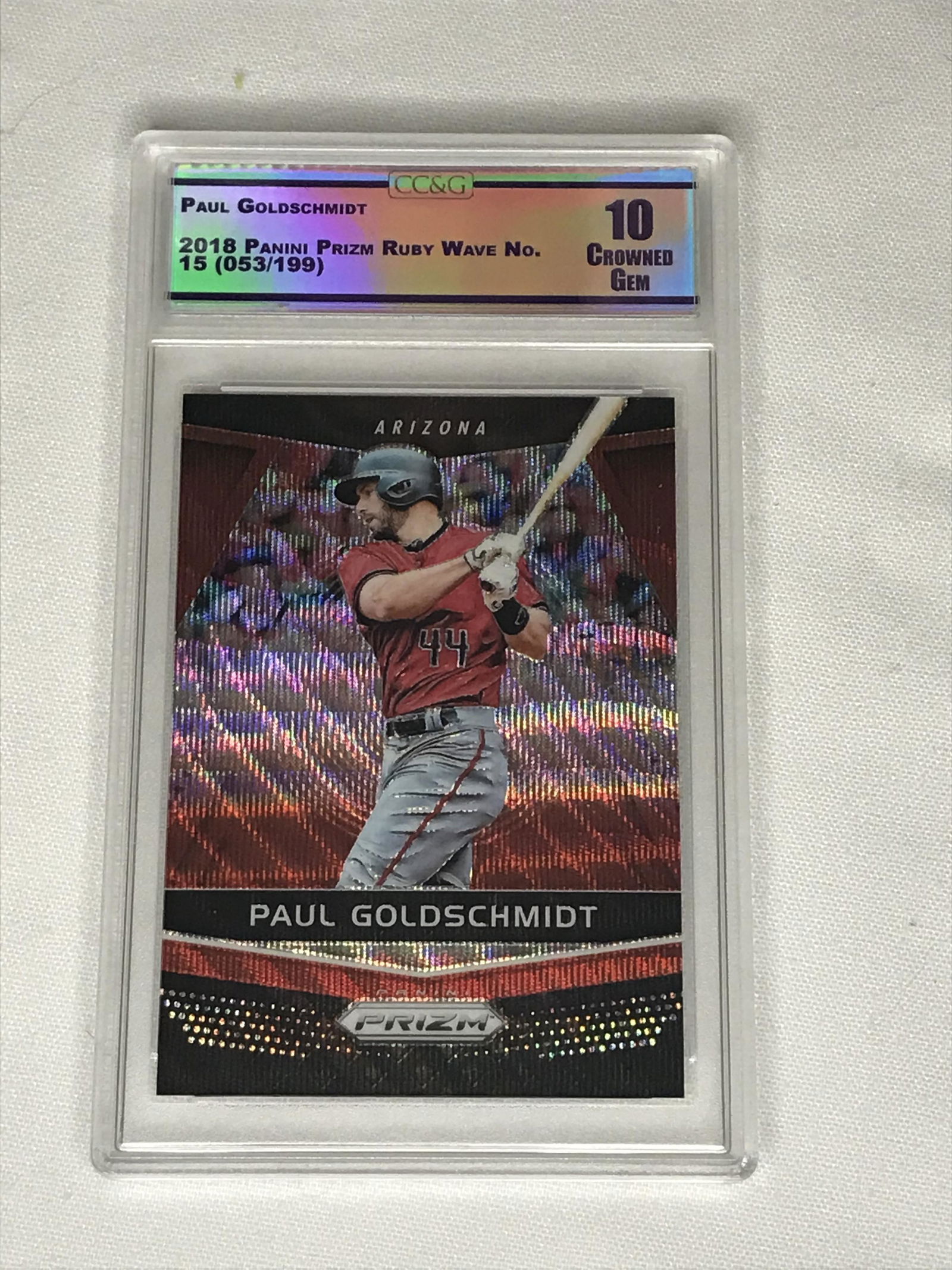 Paul Goldschmidt Panini Prizm Ruby Wave CC&G 10 (1 of 1)