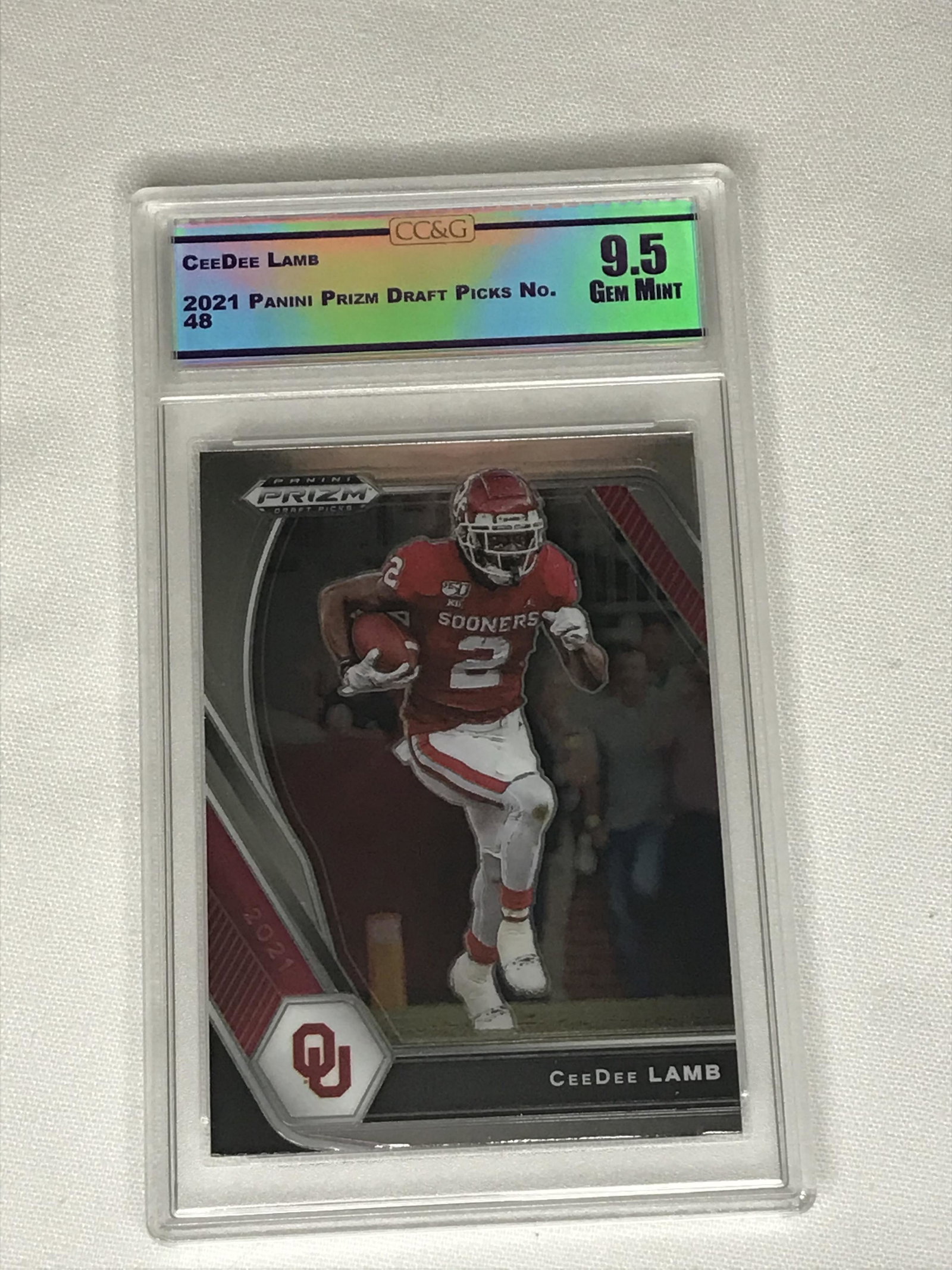 CeeDee Lamb Panini Prizm CC&G 9.5: CeeDee Lamb Panini Prizm CC&G 9.5