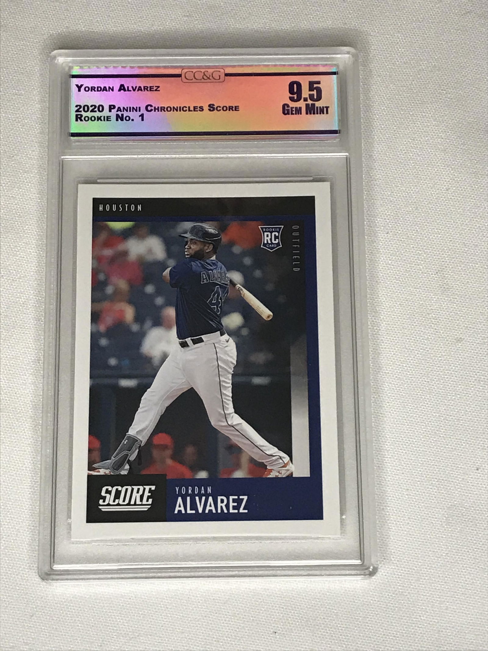 Yordan Alvarez Panini Chronicles Score Rookie CC&G 9.5: Yordan Alvarez Panini Chronicles Score Rookie CC&G 9.5