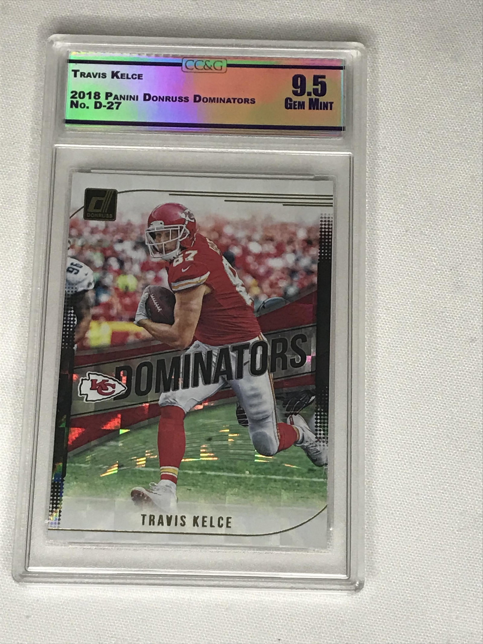 Travis Kelce Panini Donruss CC&G 9.5: Travis Kelce Panini Donruss CC&G 9.5