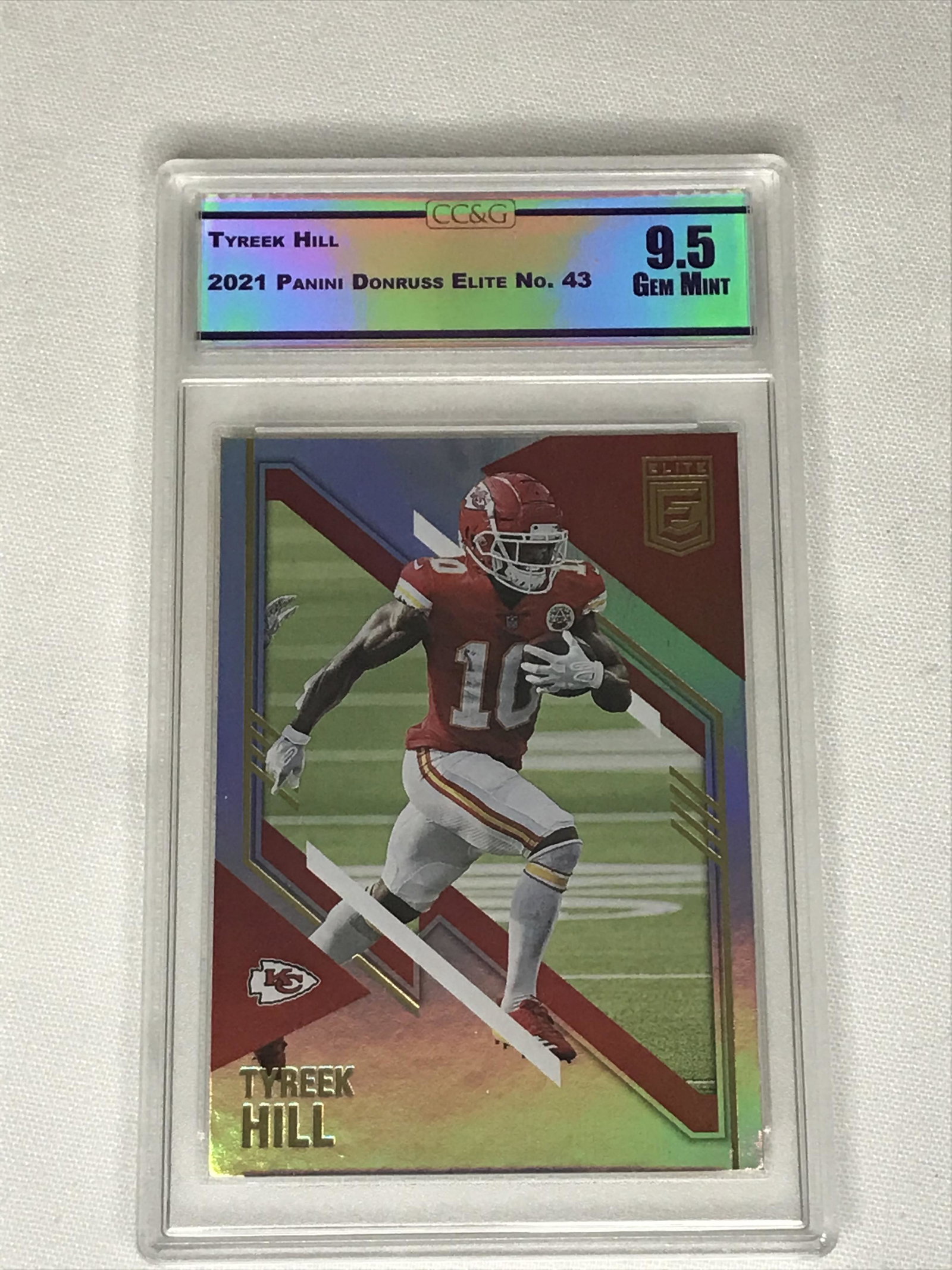 Tyreek Hill Panini Donruss Elite CC&G 9.5: Tyreek Hill Panini Donruss Elite CC&G 9.5