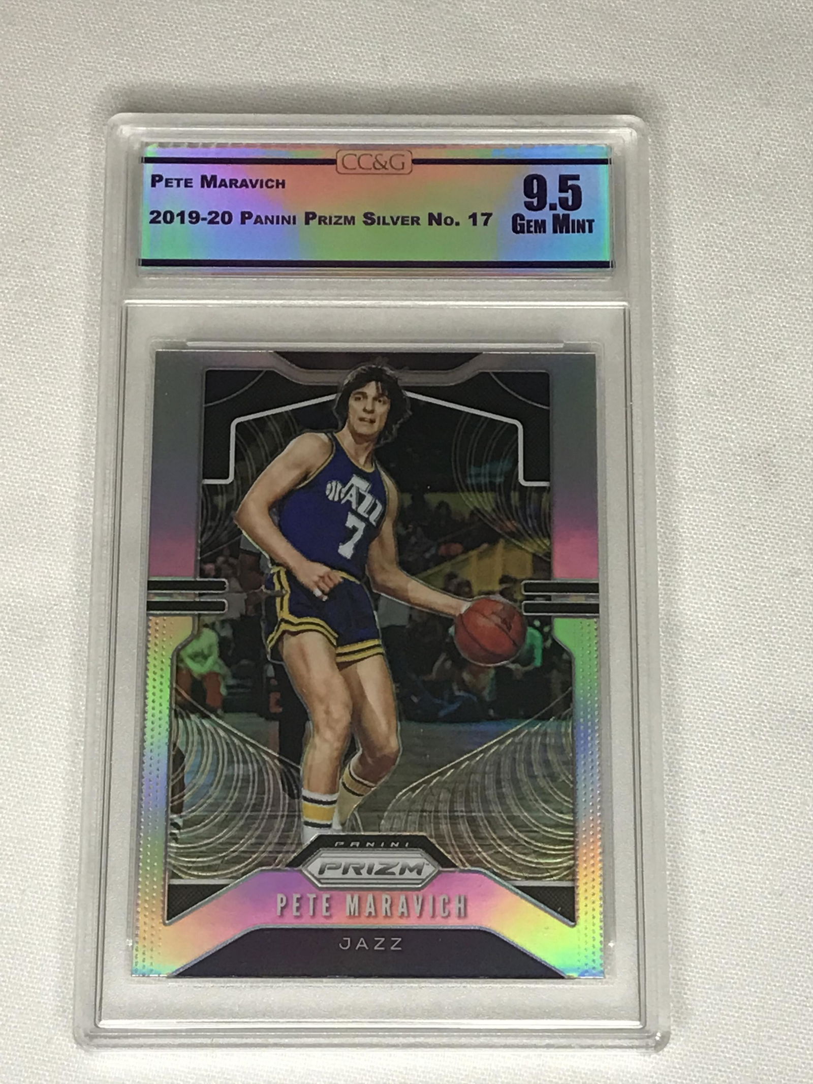 Pete Maravich Panini Prizm Silver CC&G 9.5 (1 of 1)