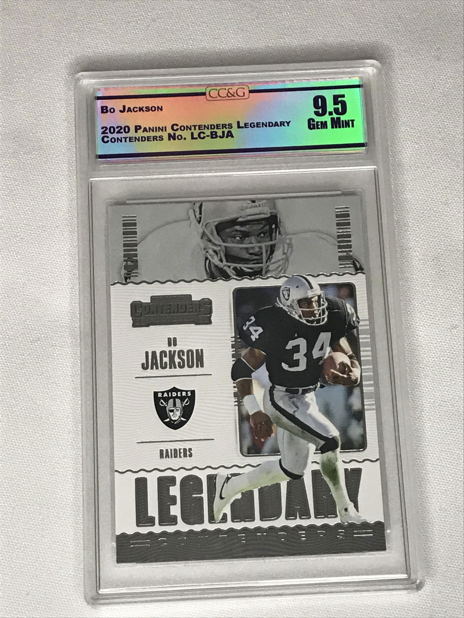 Bo Jackson Panini Contenders Legendary Contenders CC&G 9.5: Bo Jackson Panini Contenders Legendary Contenders CC&G 9.5