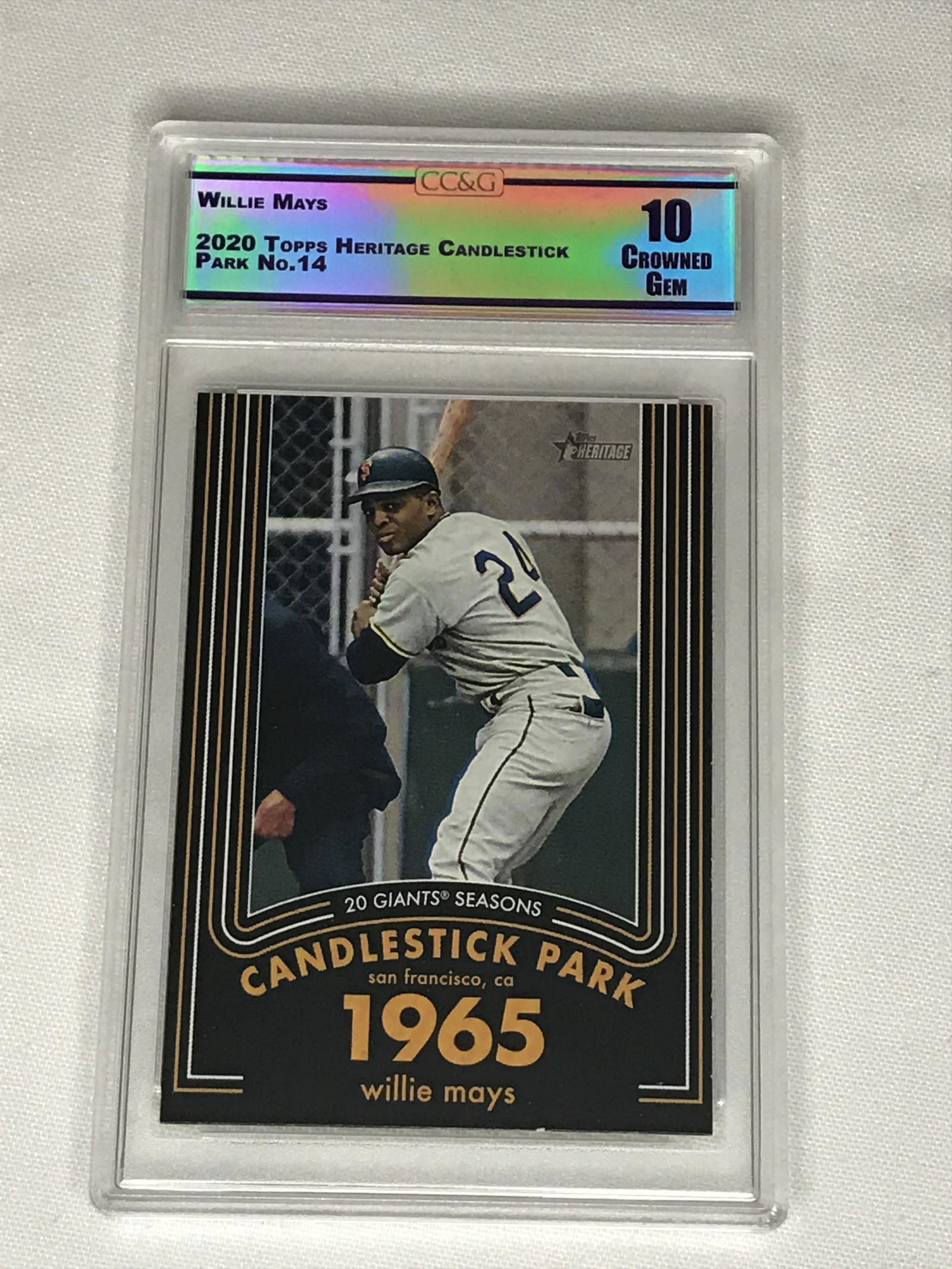 Willie Mays Topps Heritage Candlestick Park CC&G 10 (1 of 1)