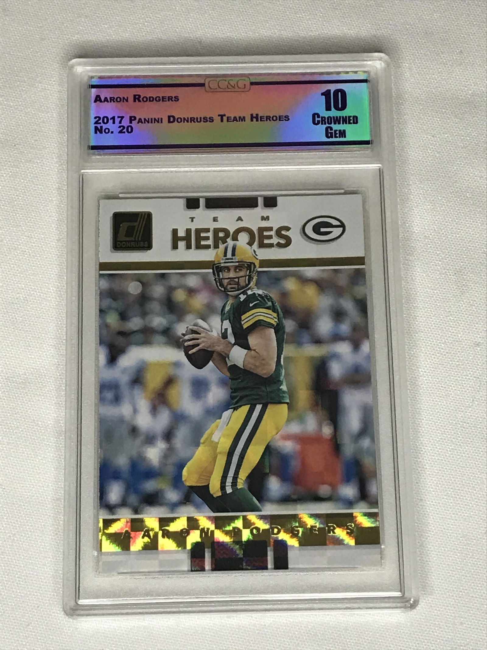 Aaron Rodgers Panini Donruss Team Heroes CC&G 10: Aaron Rodgers Panini Donruss Team Heroes CC&G 10