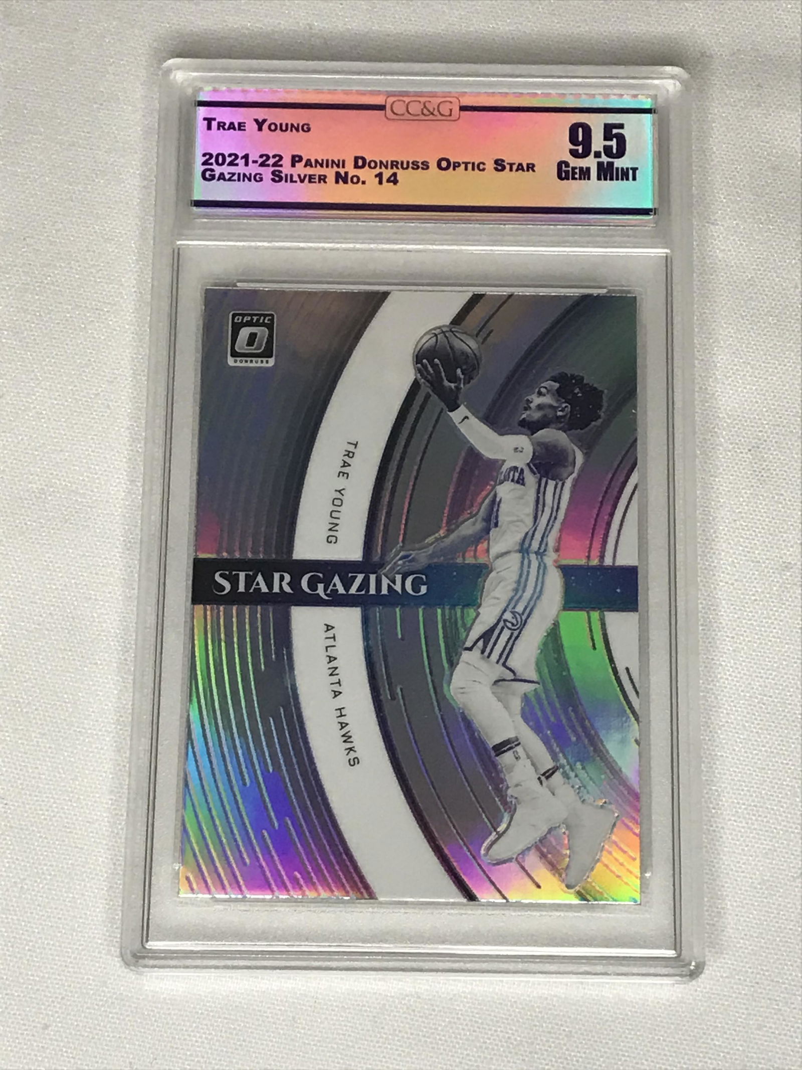 Trae Young Panini Donruss Optic Star Gazing Silver CC&G 9.5 (1 of 1)