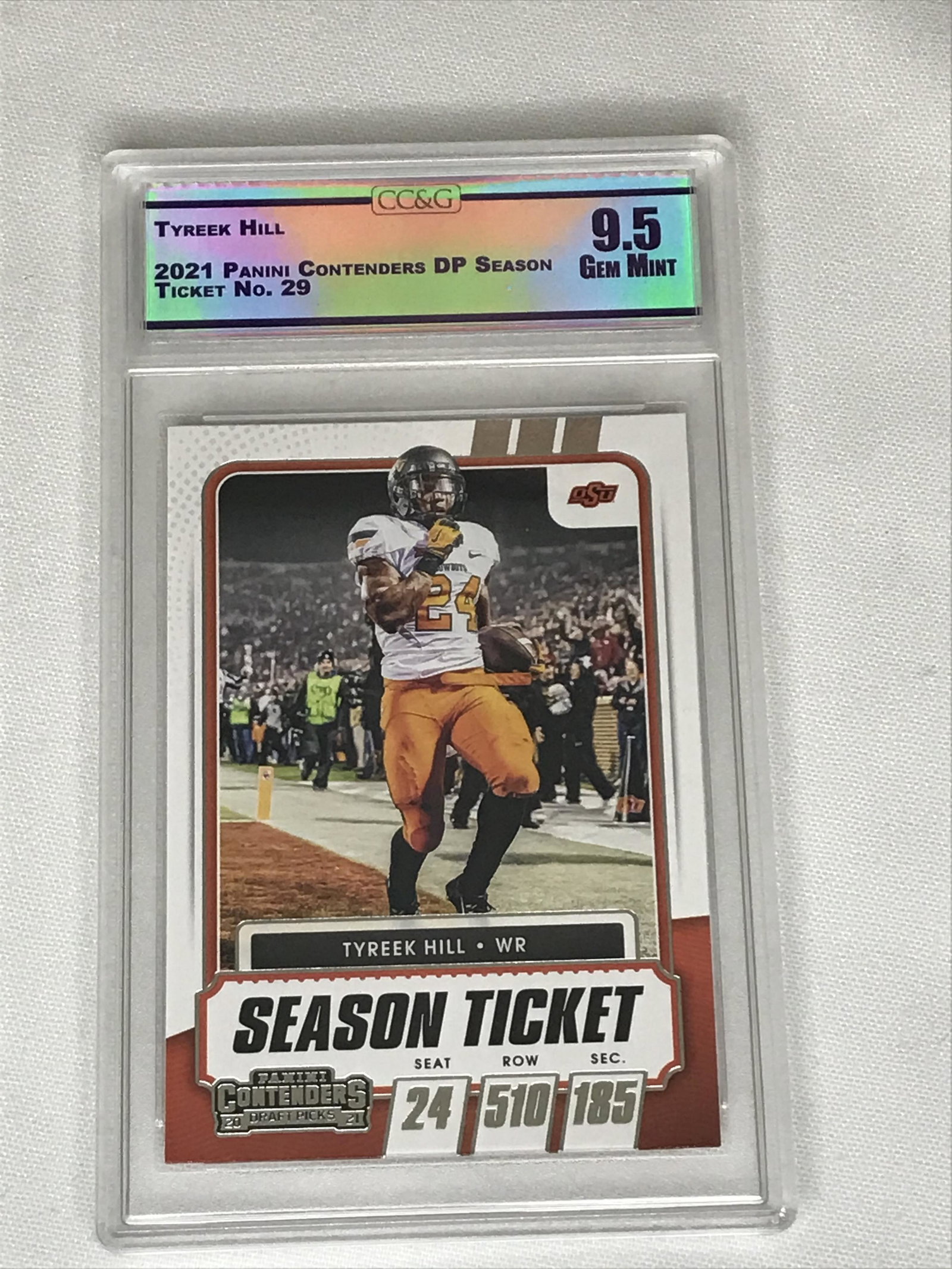 Tyreek Hill Panini Contenders CC&G 9.5: Tyreek Hill Panini Contenders CC&G 9.5
