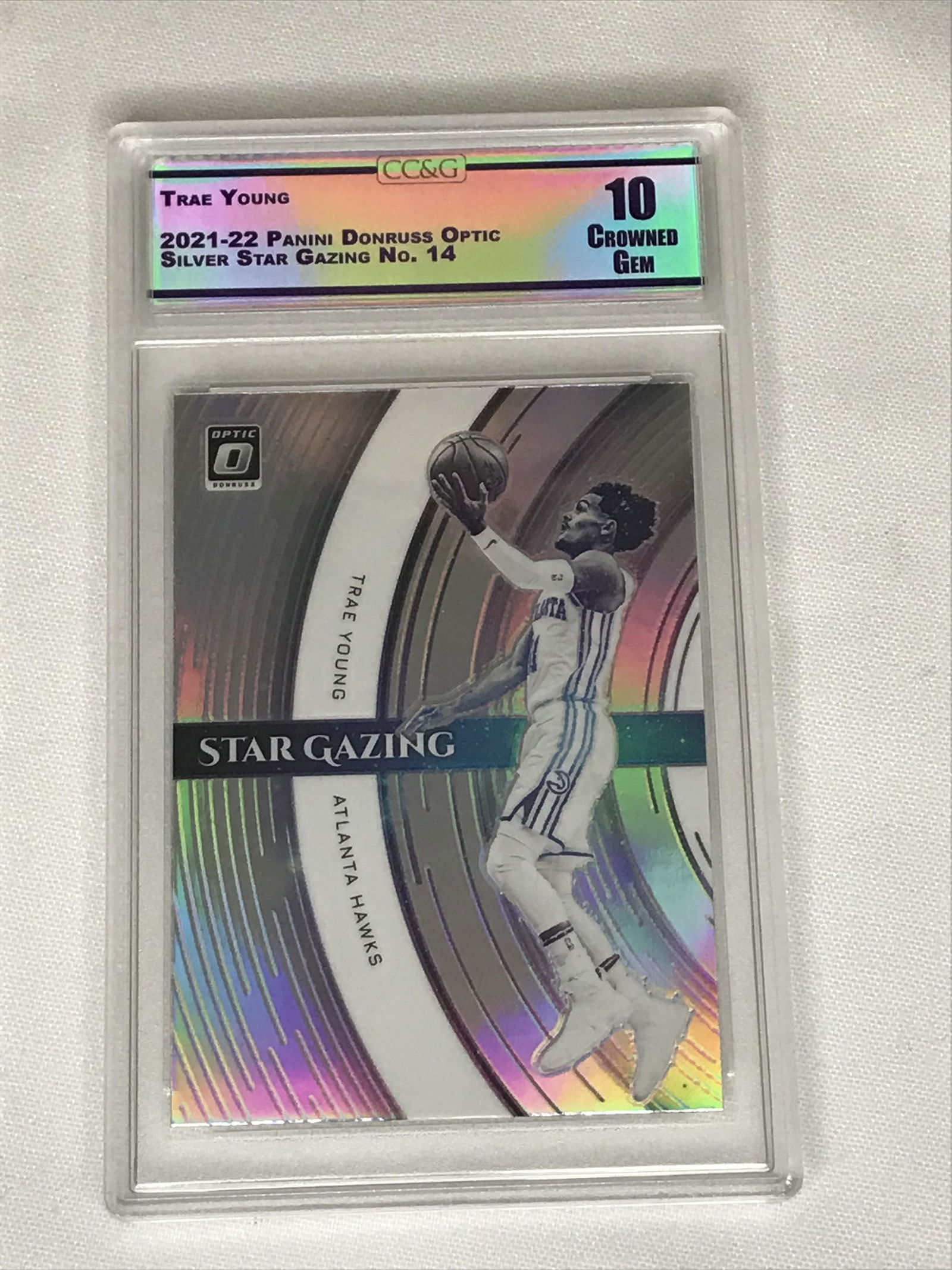 Trae Young Panini Donruss Optic Star Gazing Silver CC&G 10 (1 of 1)