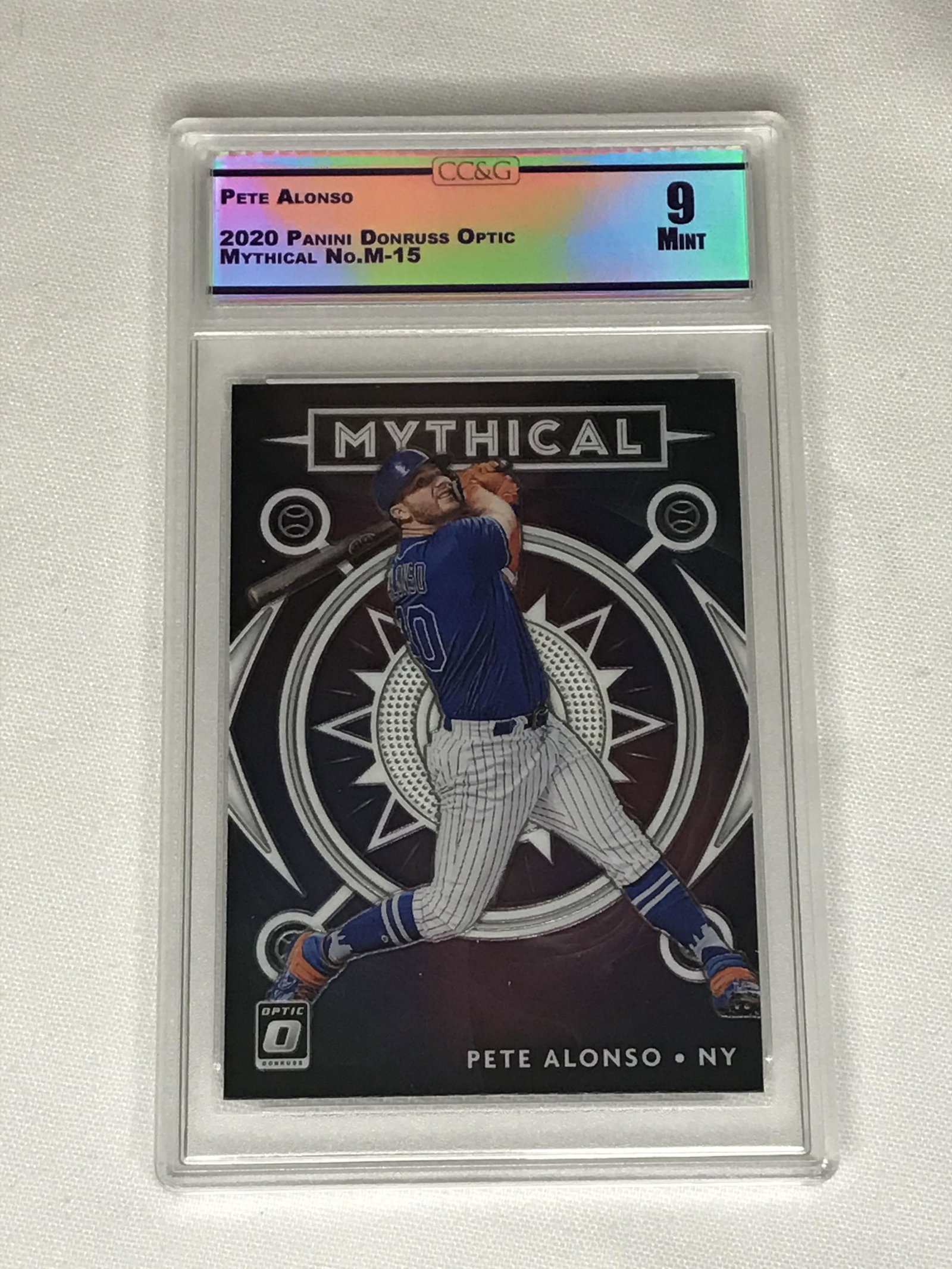 Pete Alonso Panini Donruss Optic Mythical CC&G 9: Pete Alonso Panini Donruss Optic Mythical CC&G 9