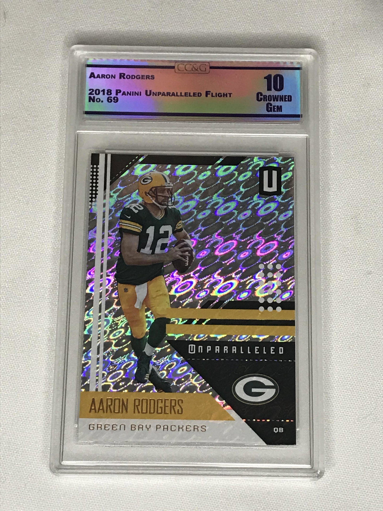 Aaron Rodgers Panini Unparalleled Flight CC&G 10: Aaron Rodgers Panini Unparalleled Flight CC&G 10