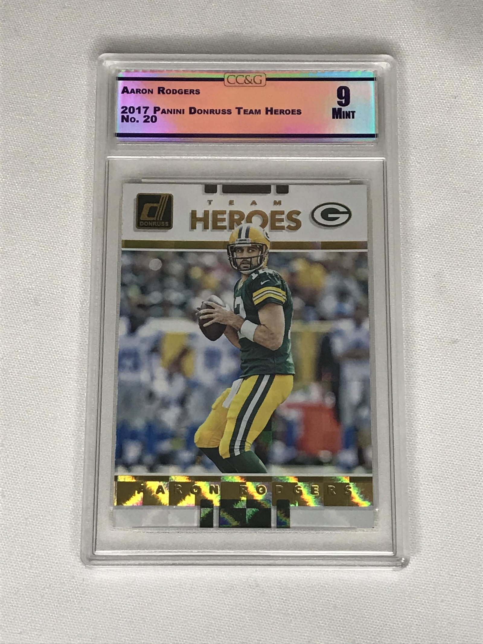 Aaron Rodgers Panini Donruss Team Heroes CC&G 9: Aaron Rodgers Panini Donruss Team Heroes CC&G 9