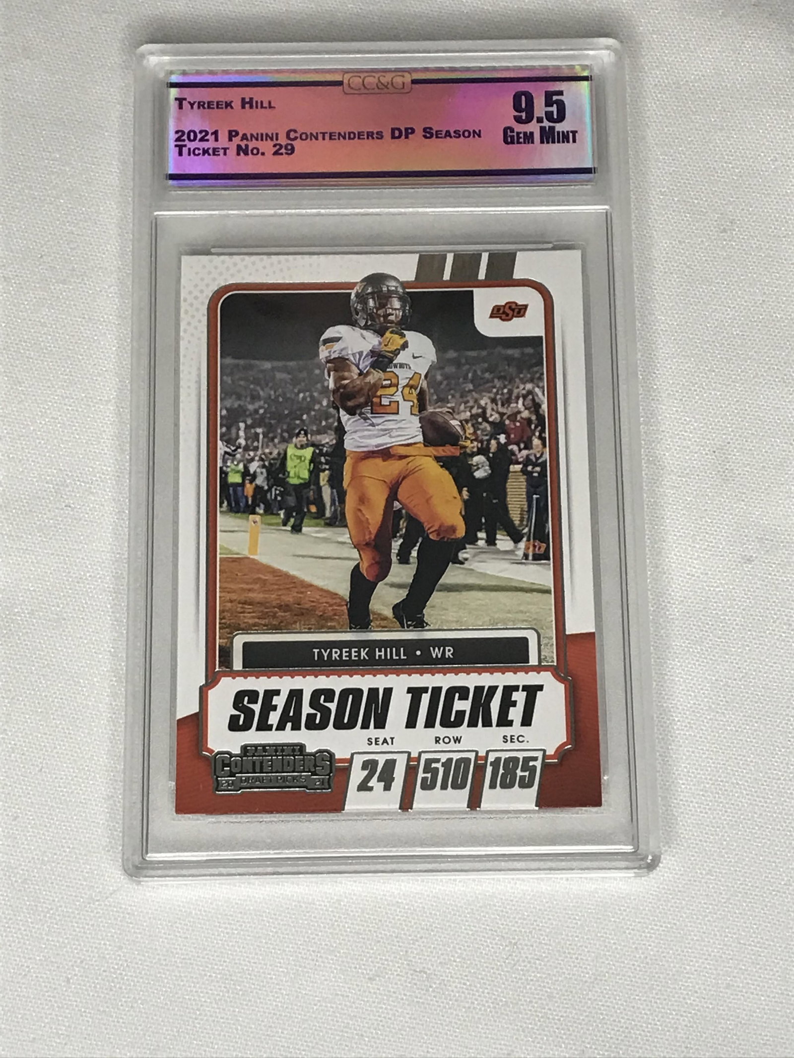 Tyreek Hill Panini Contenders CC&G 9.5: Tyreek Hill Panini Contenders CC&G 9.5
