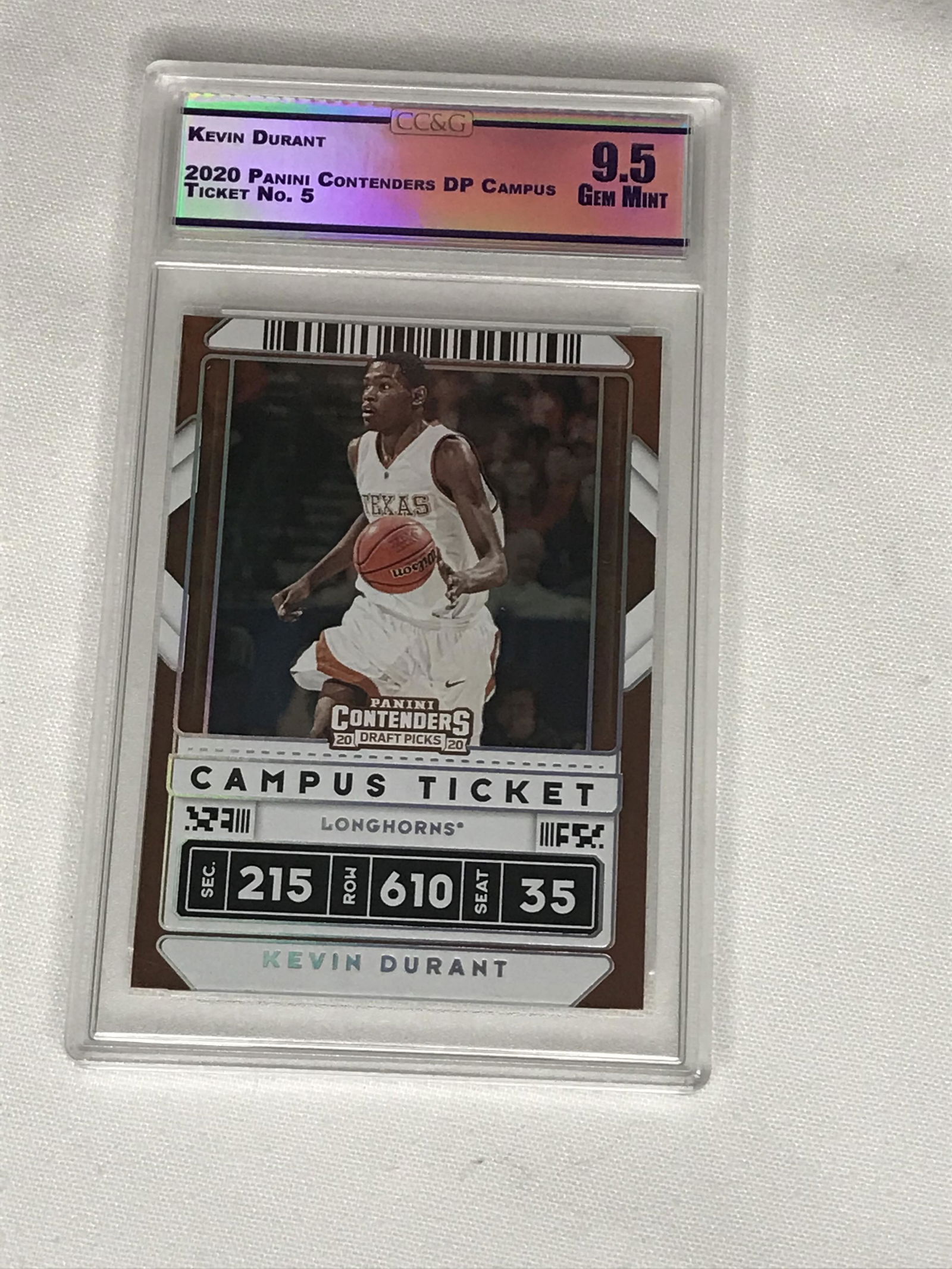 Kevin Durant Panini Contenders CC&G 9.5: Kevin Durant Panini Contenders CC&G 9.5