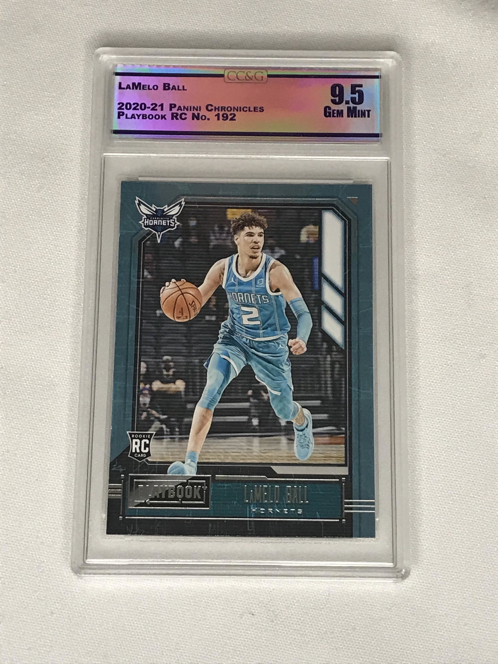 LaMelo Ball Panini Playbook Rookie CC&G 9.5: LaMelo Ball Panini Playbook Rookie CC&G 9.5