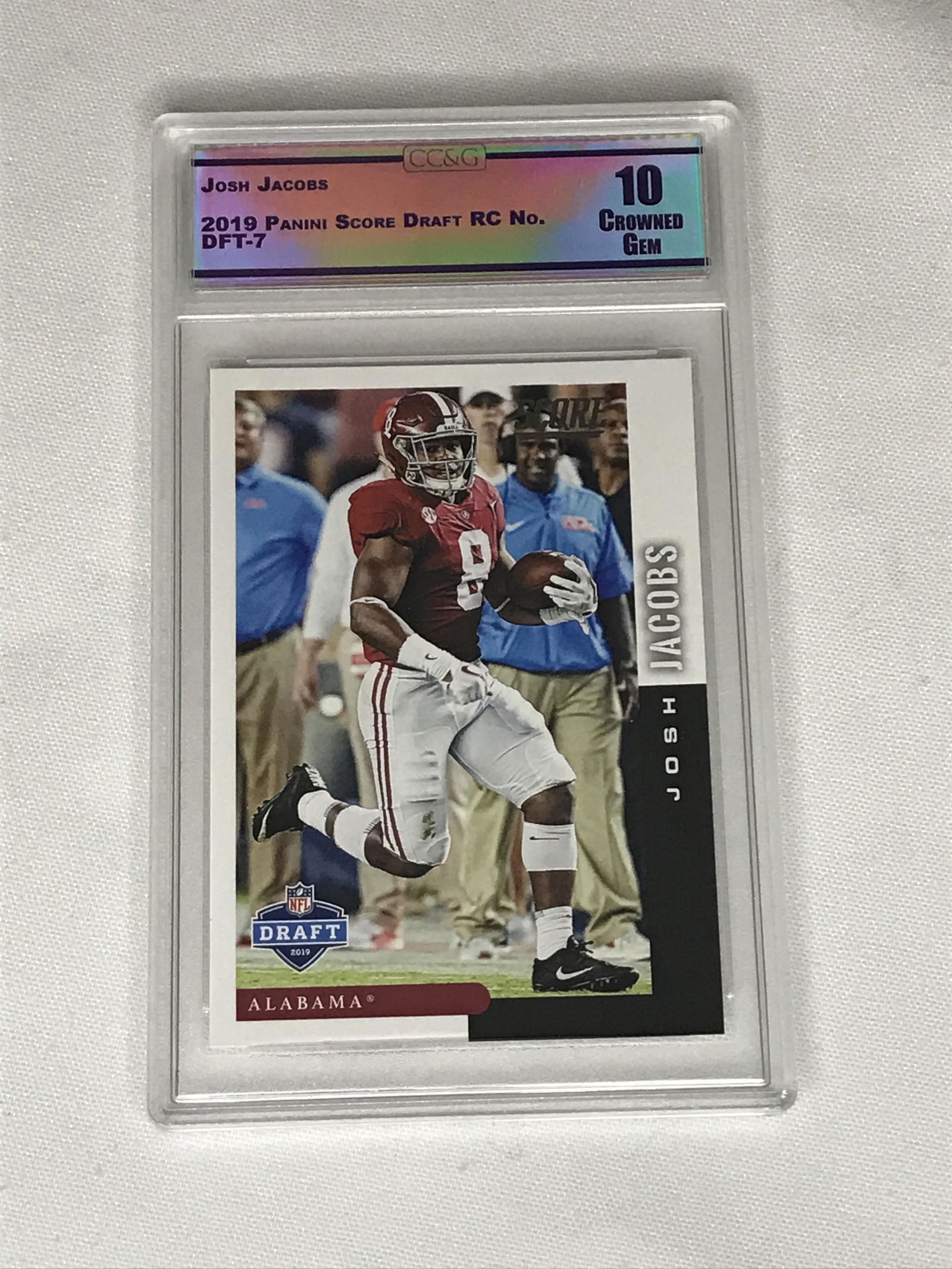 Josh Jacobs Panini Score Rookie CC&G 10 (1 of 1)