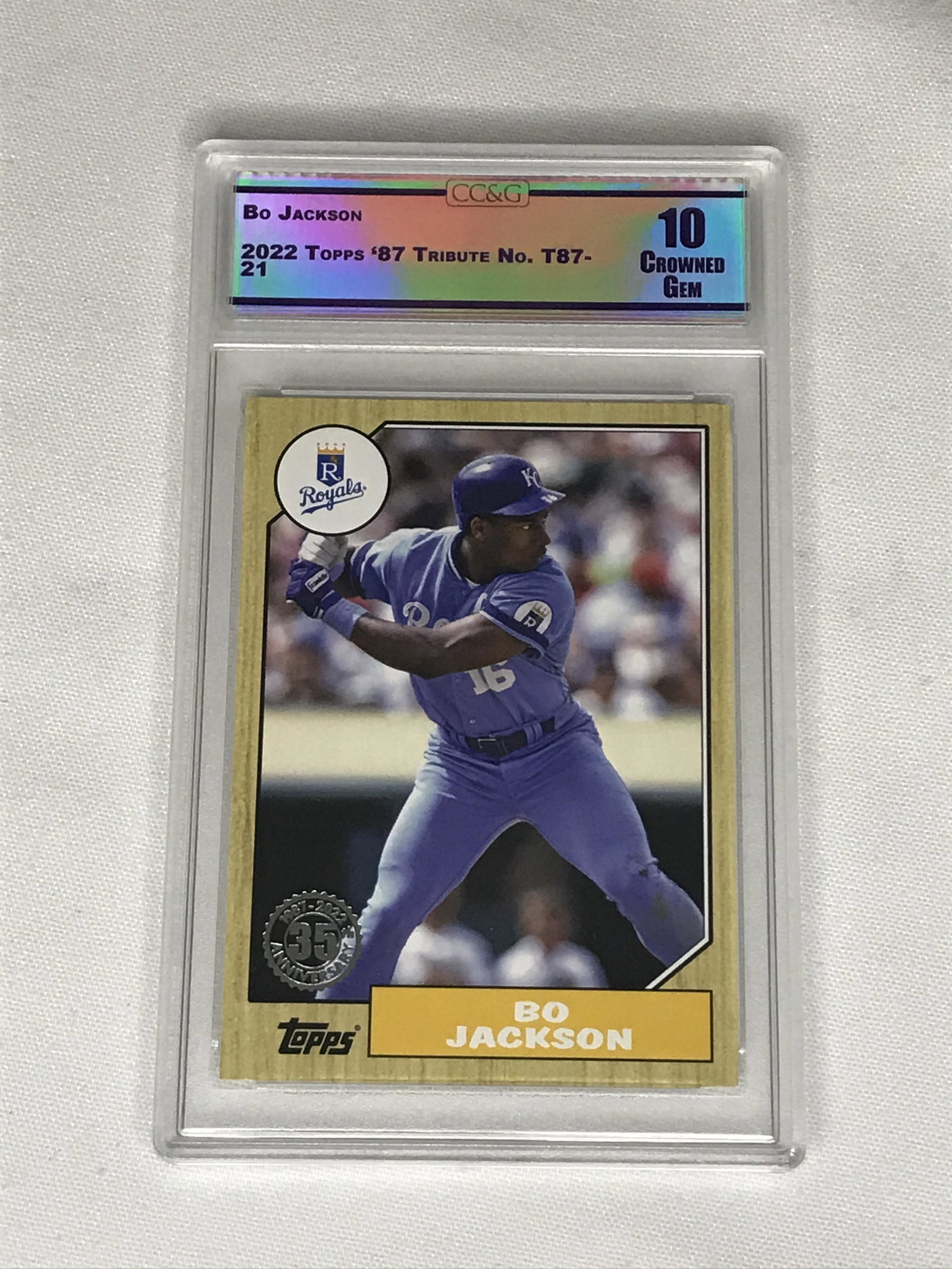Bo Jackson Topps '87 Tribute CC&G 10: Bo Jackson Topps '87 Tribute CC&G 10