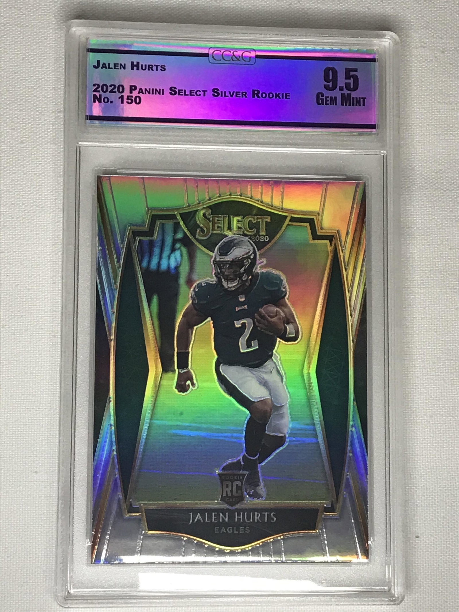 Jalen Hurts Panini Select Silver Rookie CC&G 9.5 (1 of 1)