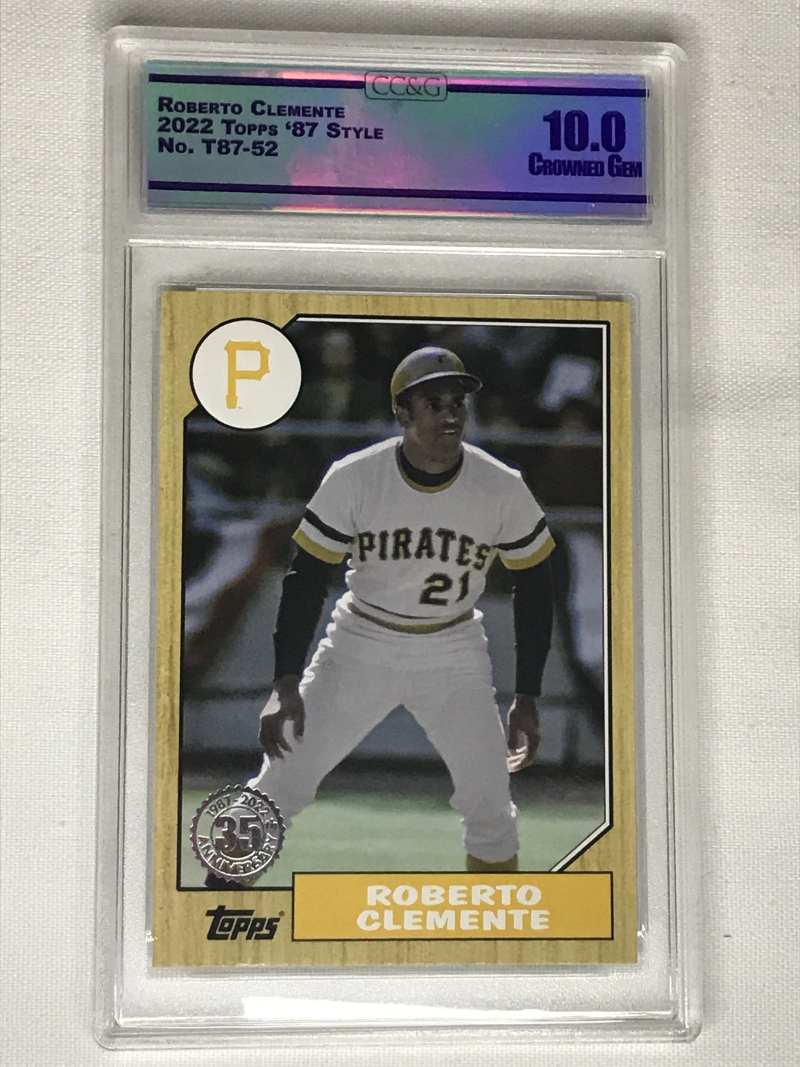 Roberto Clemente Topps '87 Style CC&G 10: Roberto Clemente Topps '87 Style CC&G 10