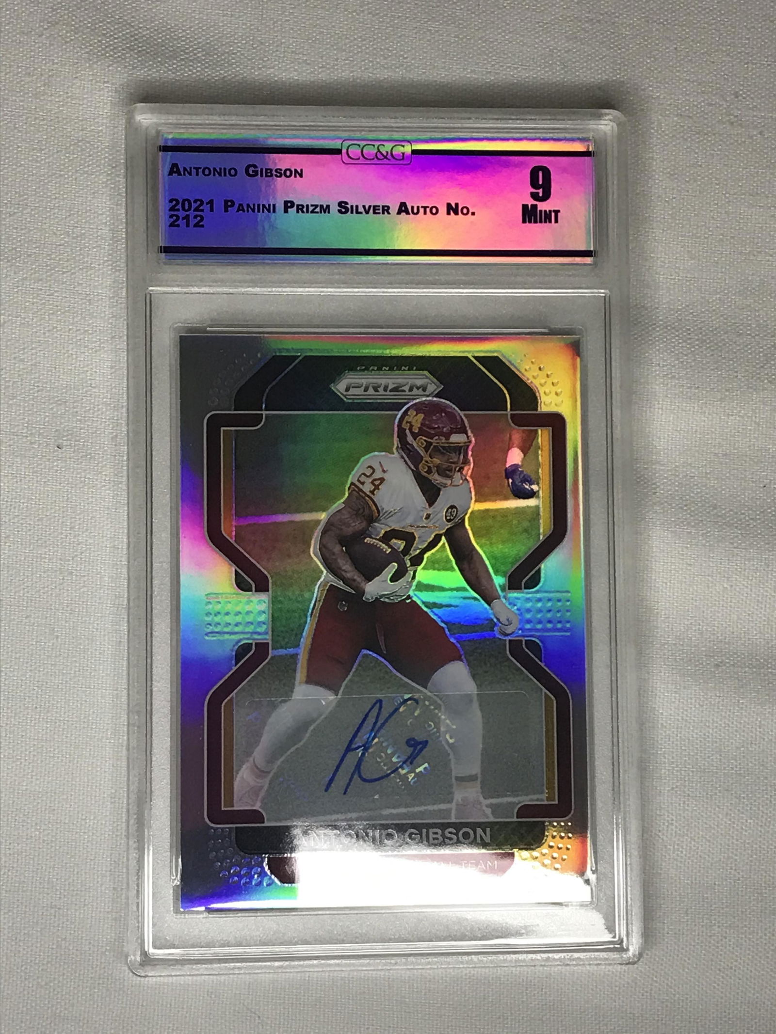 Antonio Gibson Panini Prizm Silver CC&G 9 (1 of 1)