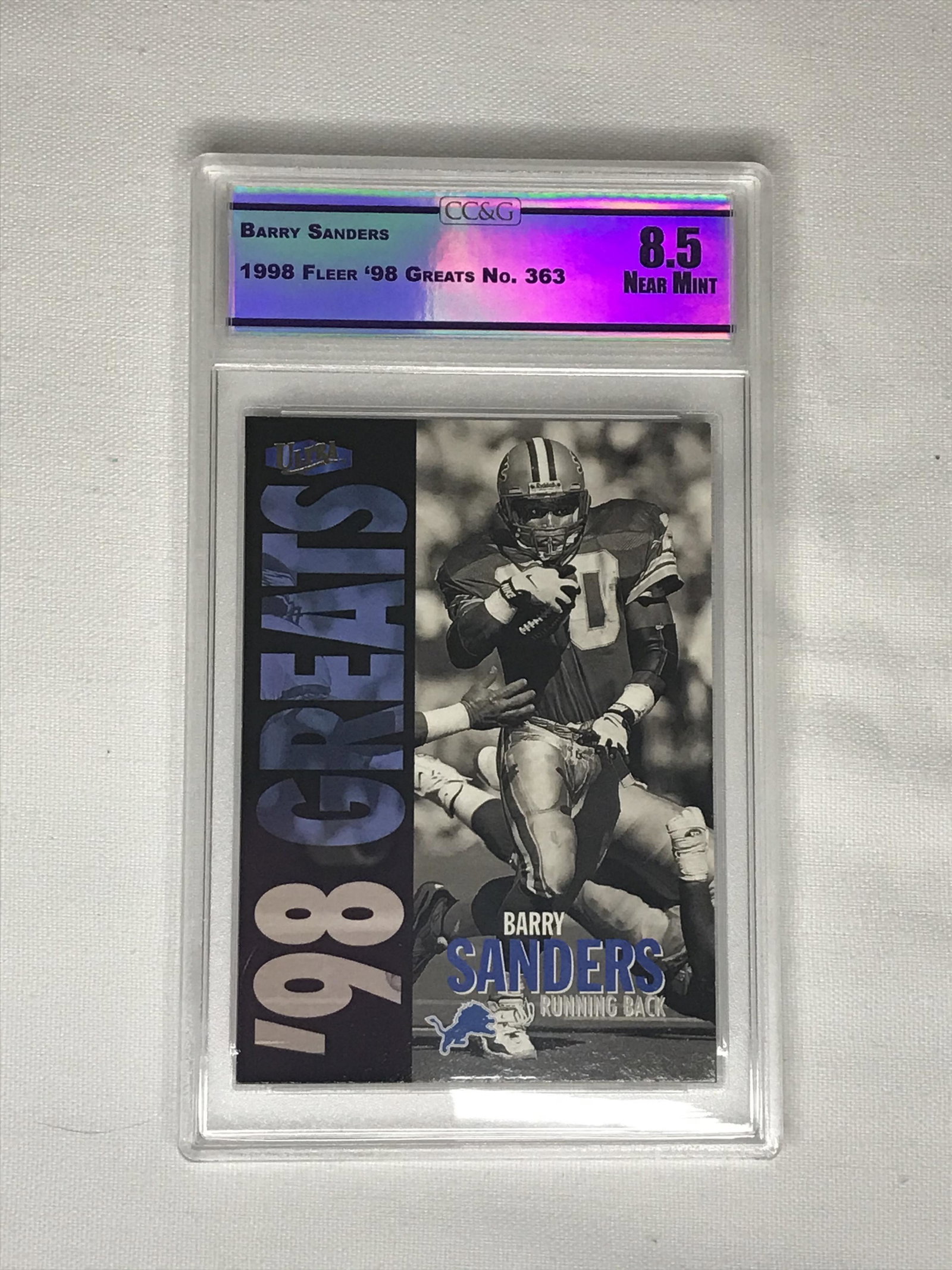 Barry Sanders Fleer CC&g 8.5: Barry Sanders Fleer CC&g 8.5