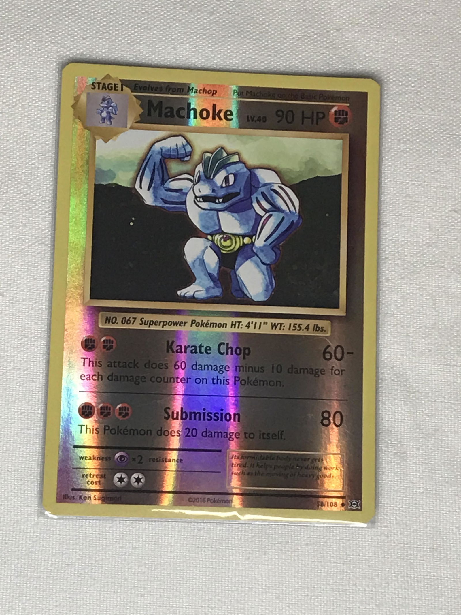Evolutions Machoke reverse holo Pokemon single (1 of 1)