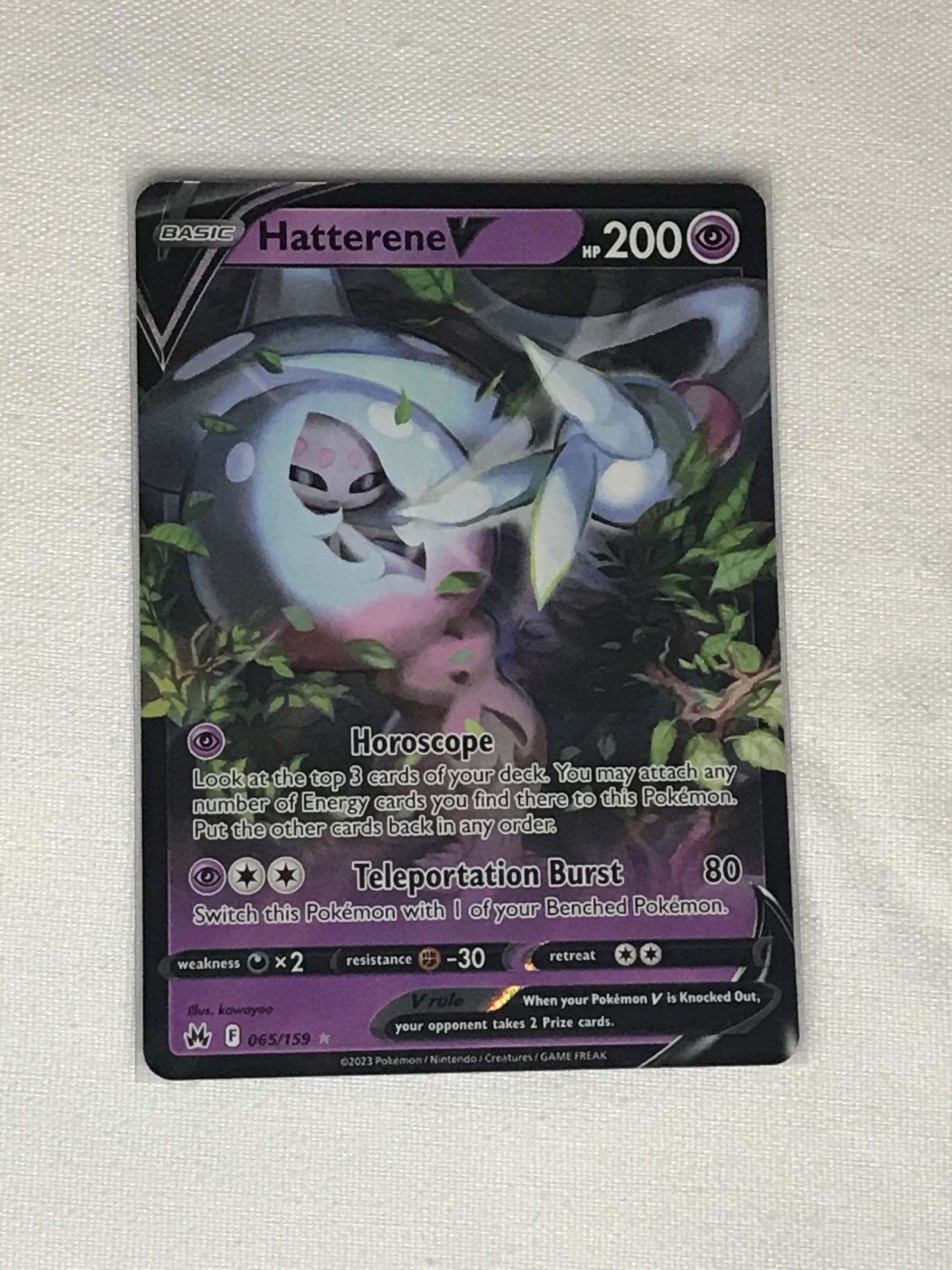 Hatterene V Pokemon single (1 of 1)