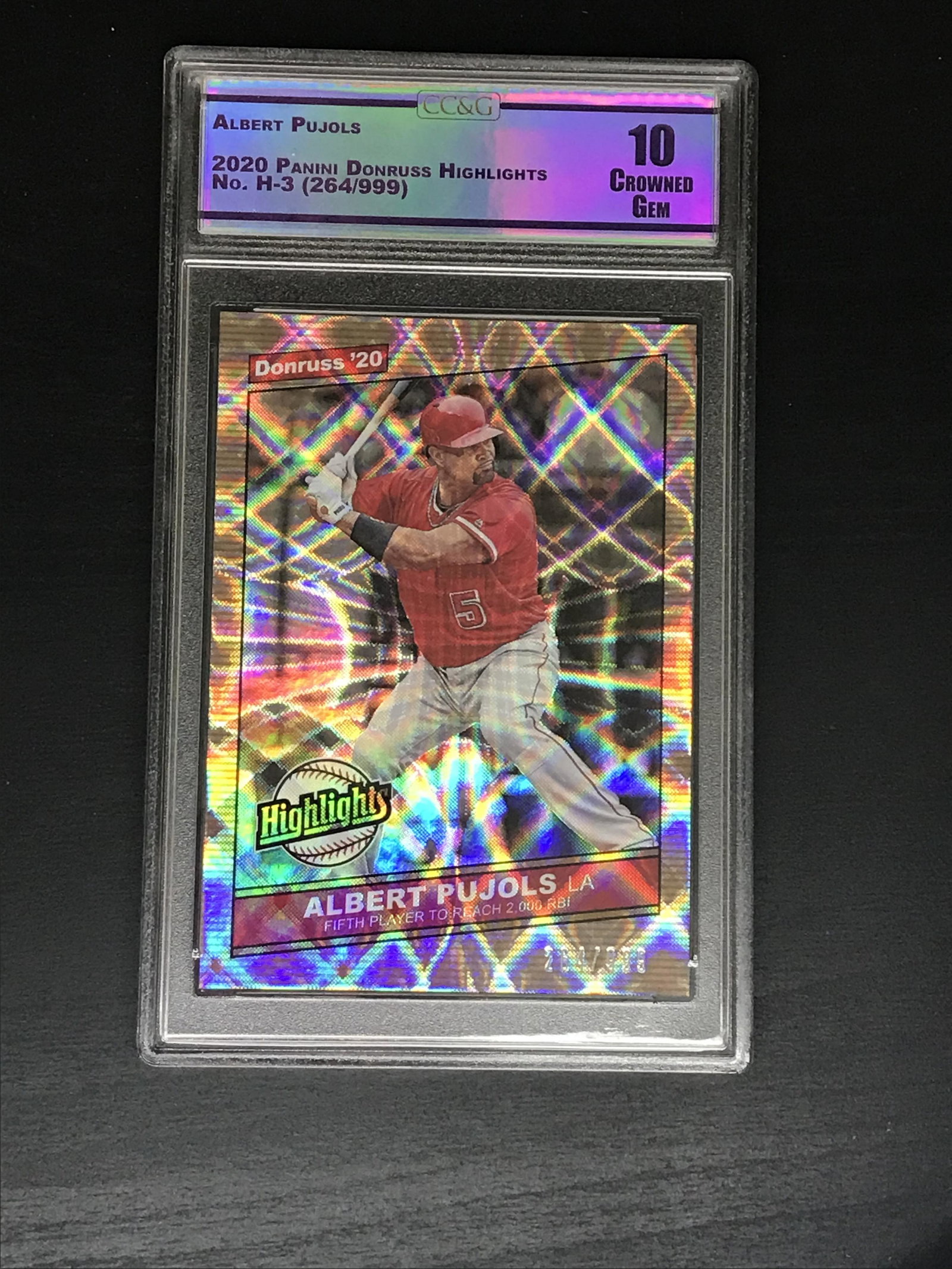 Albert Pujols Panini Donruss Highlights CC&G 10: Albert Pujols Panini Donruss Highlights CC&G 10