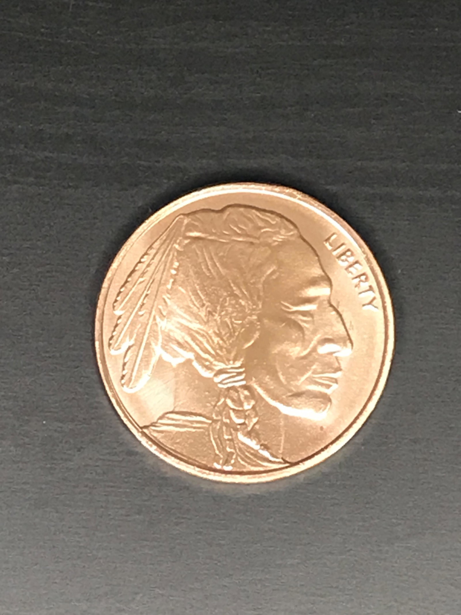 Indian Head/ Buffalo .999 Fine Copper 1 Oz Round (1 of 1)