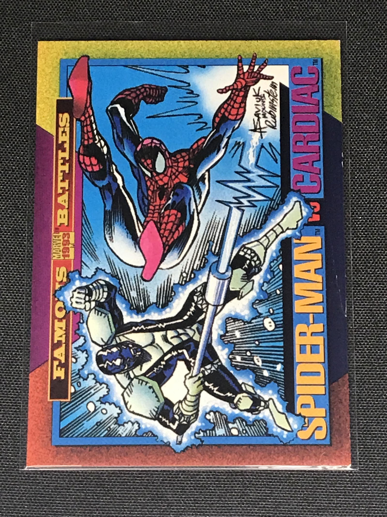 1992 Marvel Universe Spider-Man Vs. Cardiac Trading Card (1 of 1)