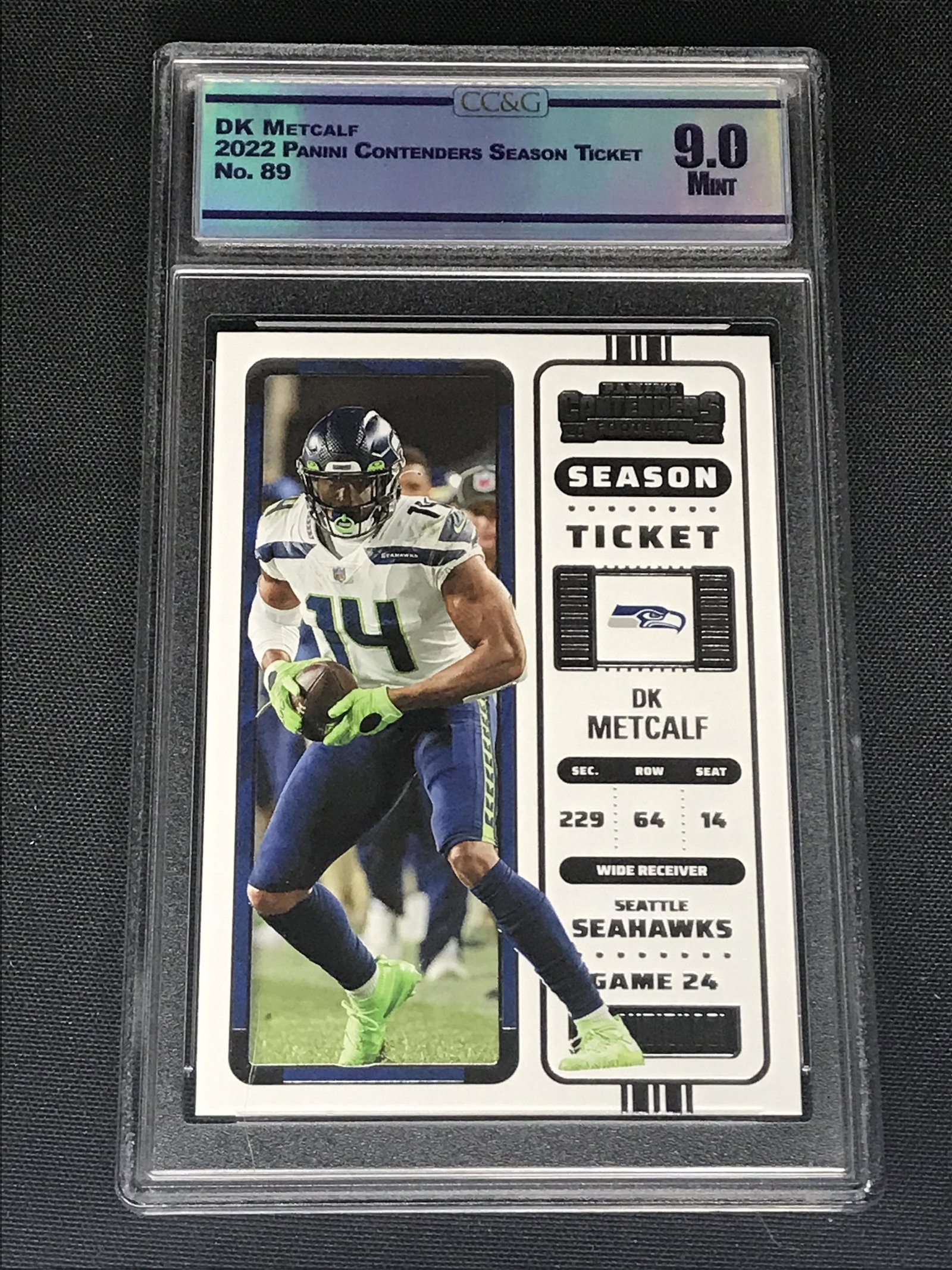 DK Metcalf Panini Contenders Graded CC&G Mint 9 (1 of 1)