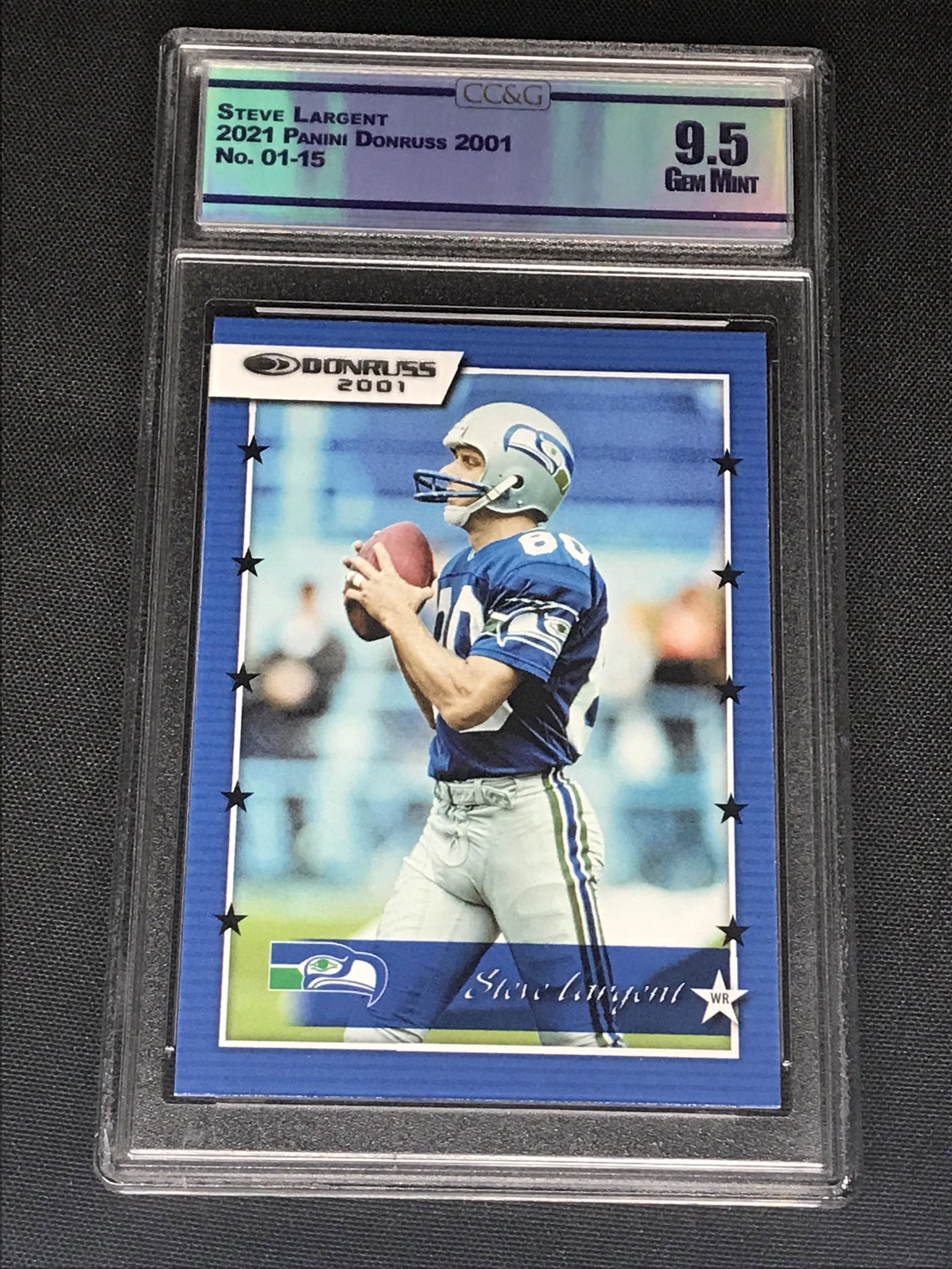 Steve Largent Panini Donruss Graded CC&G Gem Mint 9.5: Steve Largent Panini Donruss Graded CC&G Gem Mint 9.5