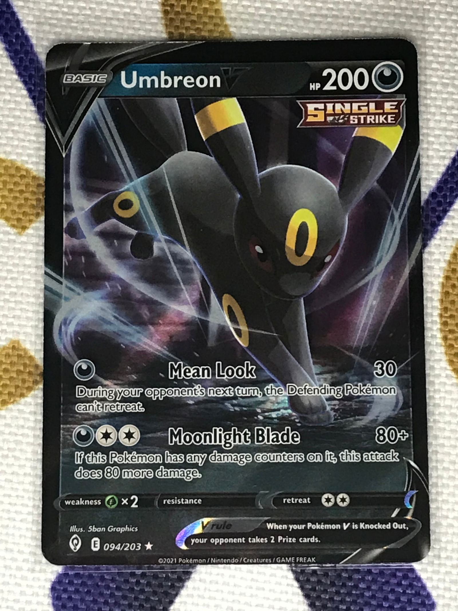 Umbreon V Pokemon single (1 of 1)
