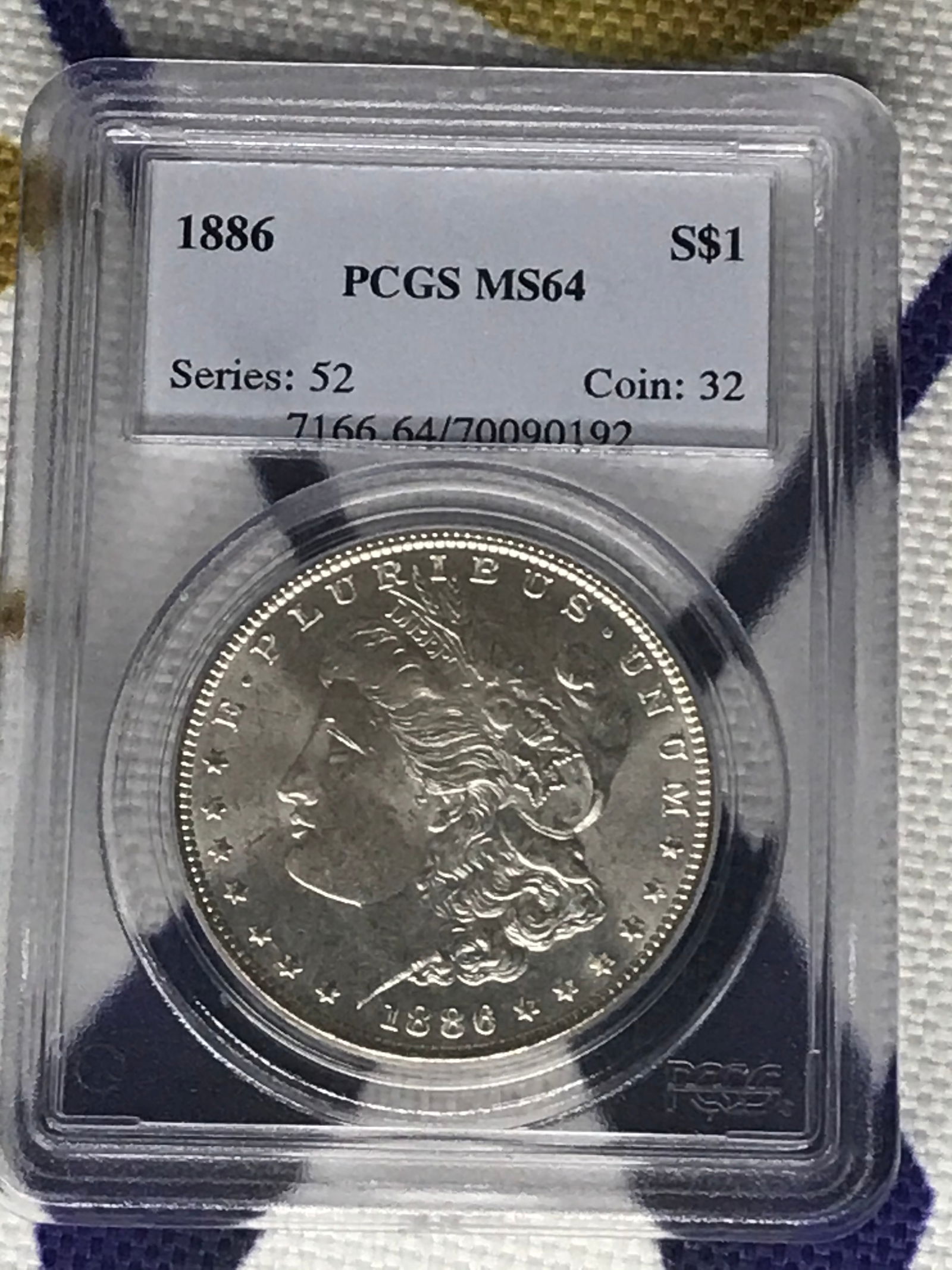 1886 PCGS Mint State 64 Silver Morgan Dollar (1 of 1)