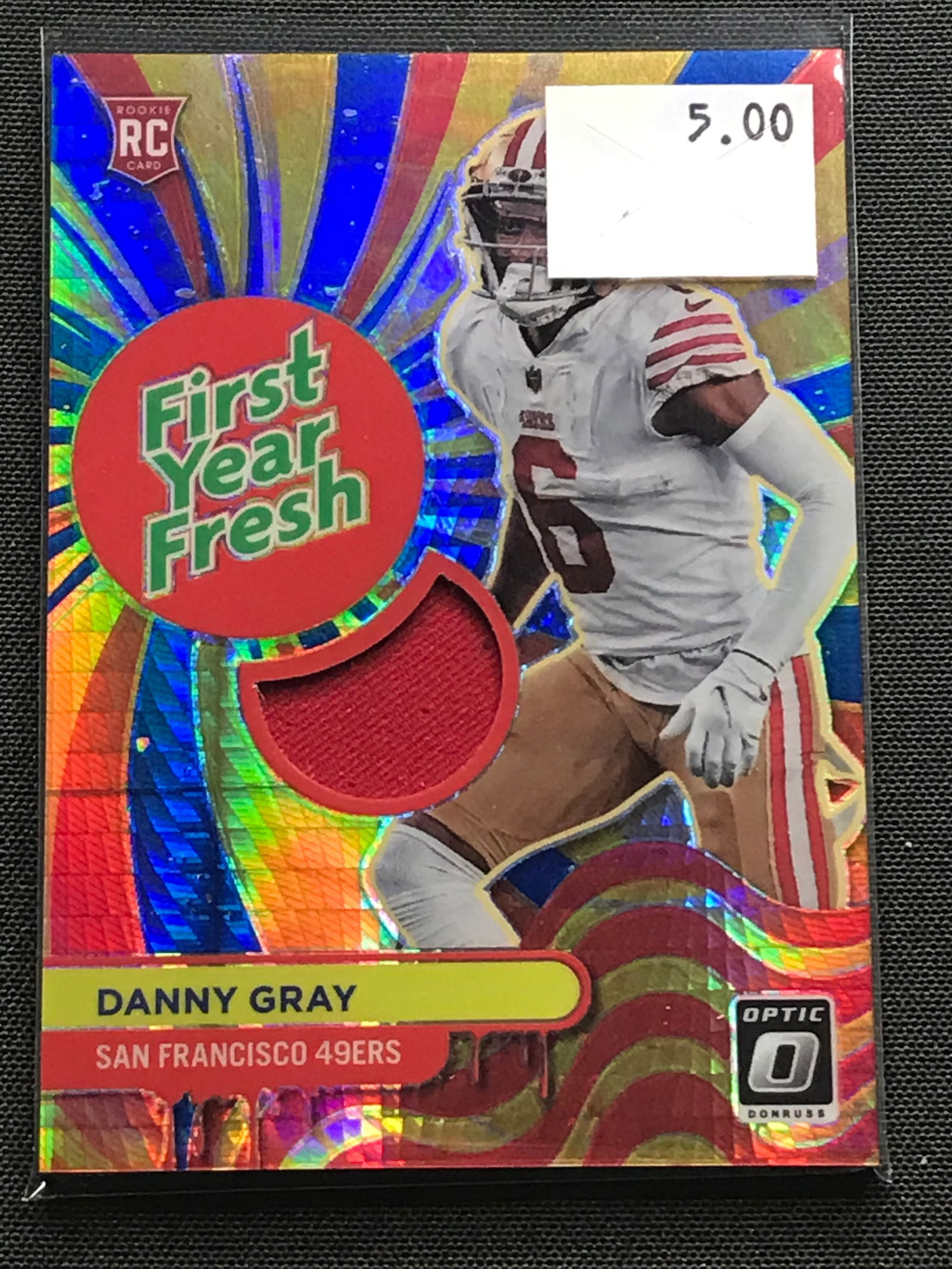 Danny Gray Panini Donruss Optic Rookie Relic card (1 of 1)