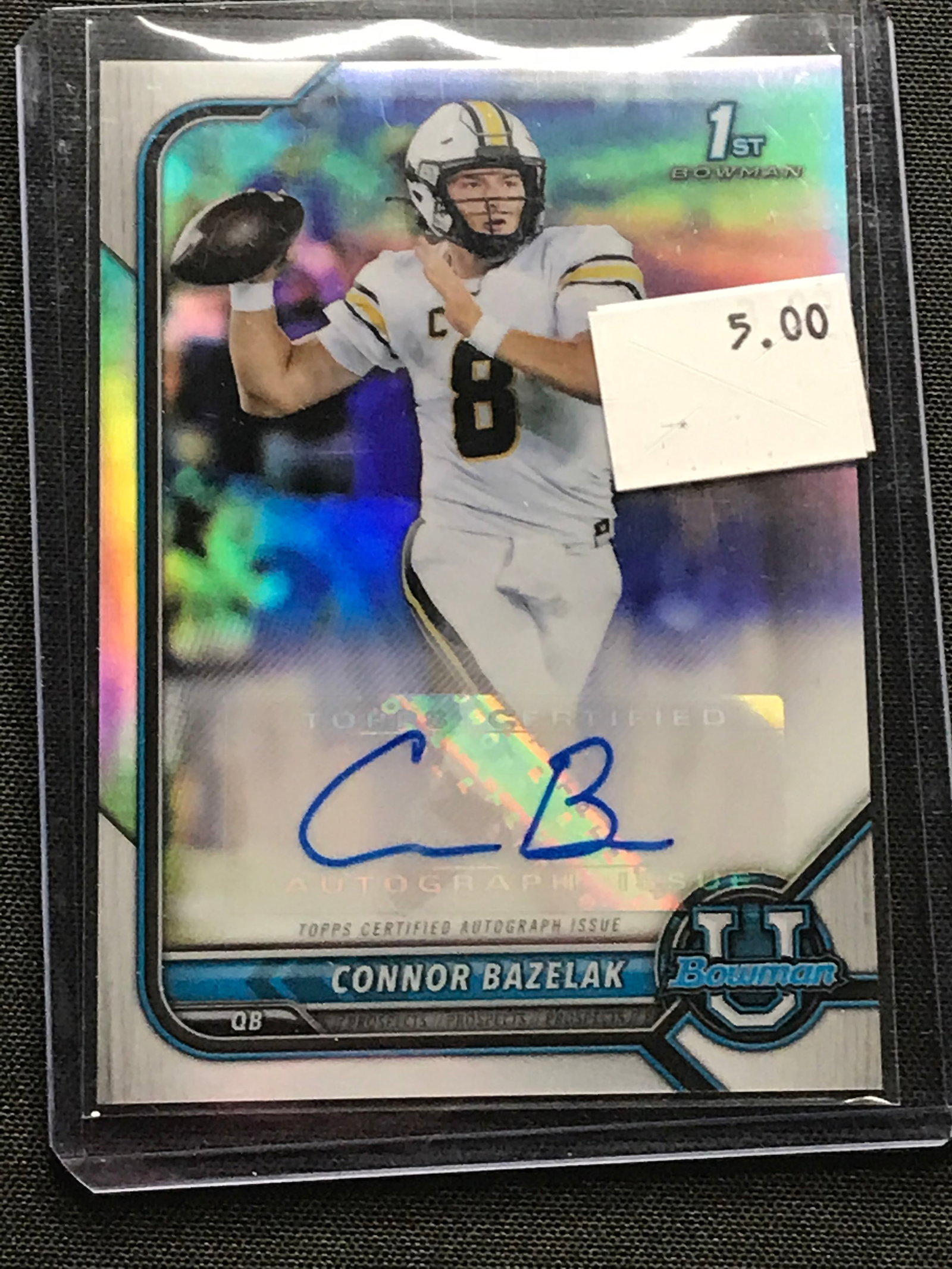 Connor Bazelak Bowman University 1st Bowman Auto card: Connor Bazelak Bowman University 1st Bowman Auto card