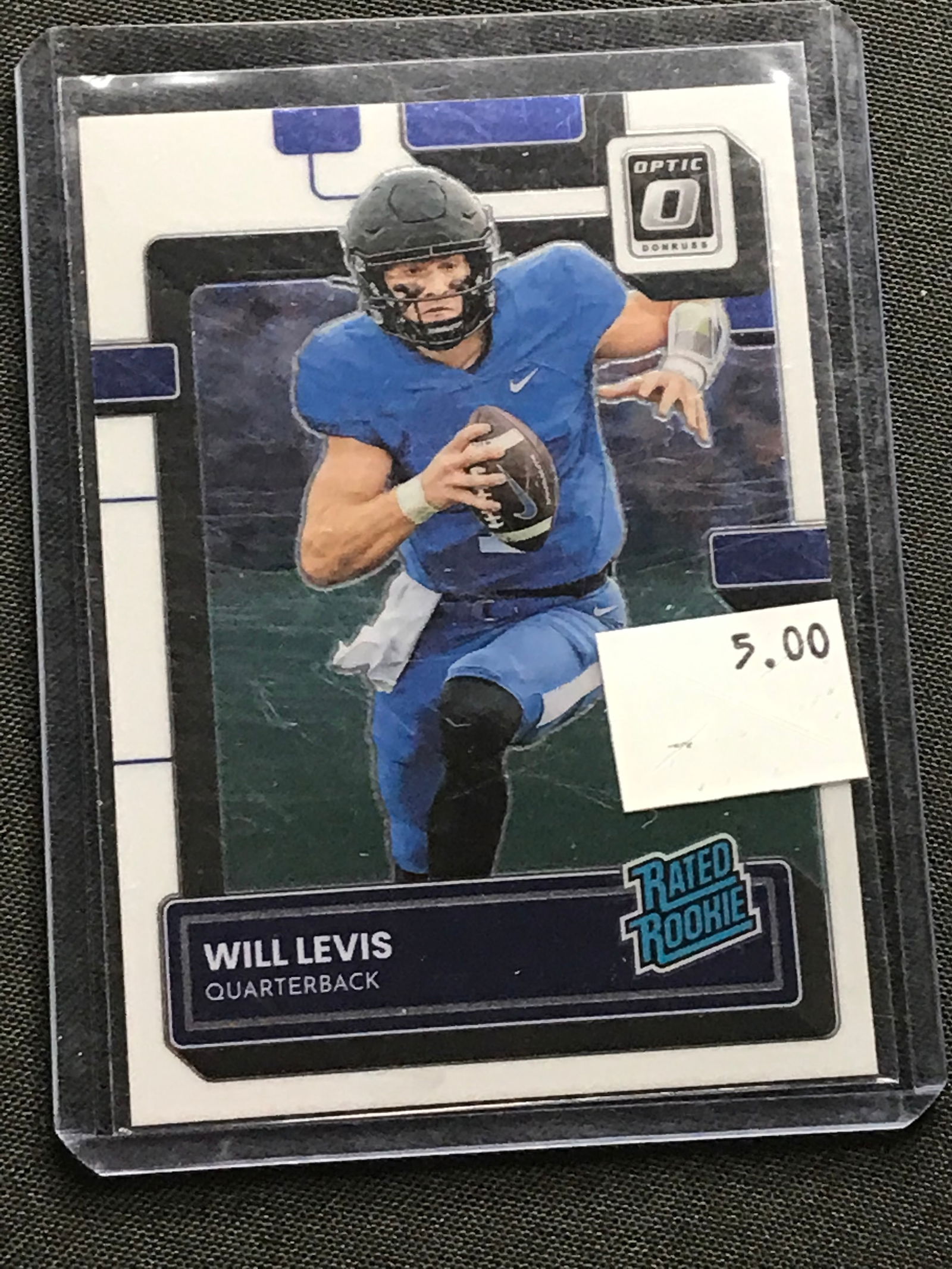 Will Levis Panini Donruss Optic Rated Rookie card (1 of 1)