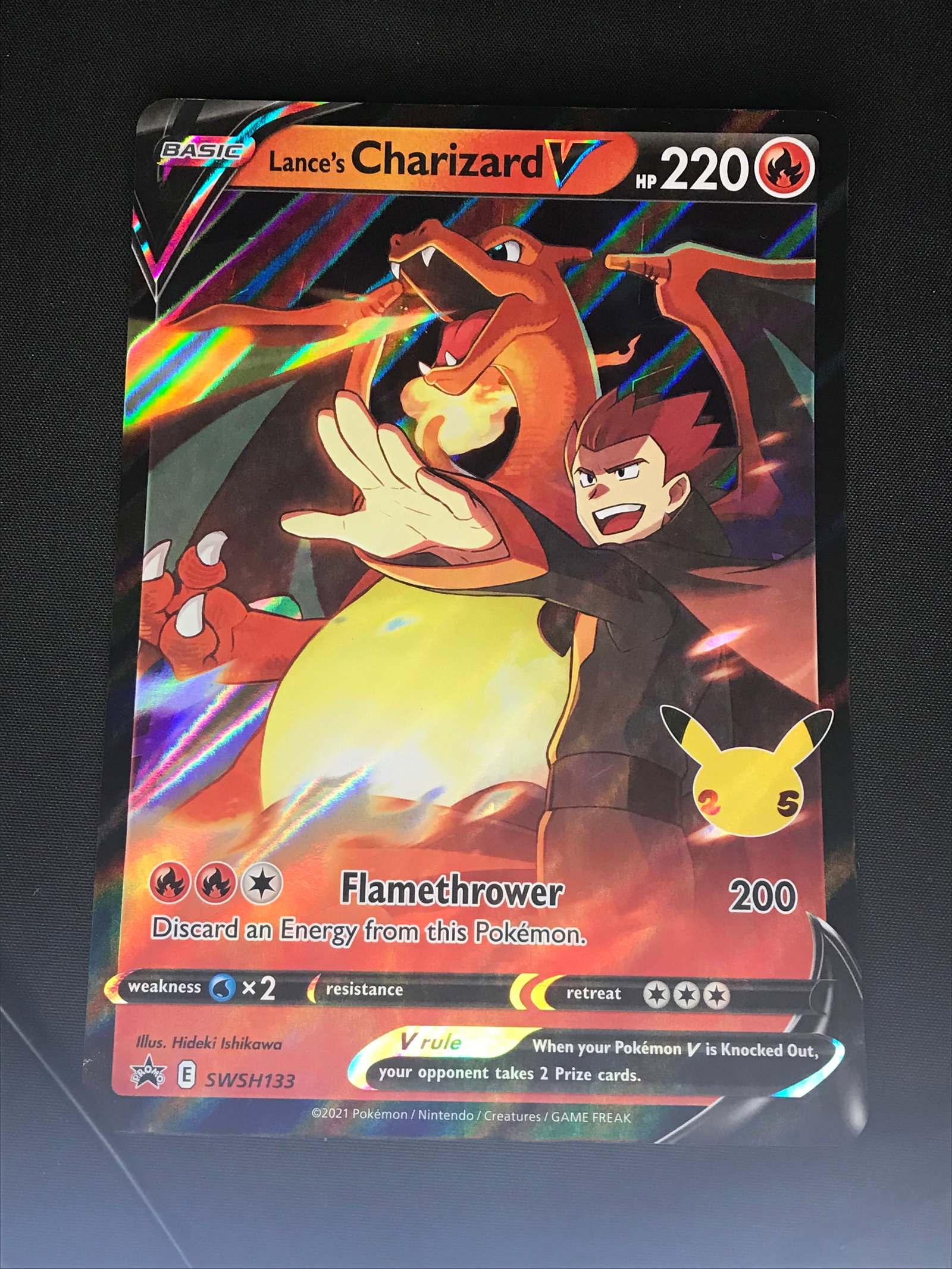 Lance's Charizard V Jumbo Pokemon Card (1 of 1)