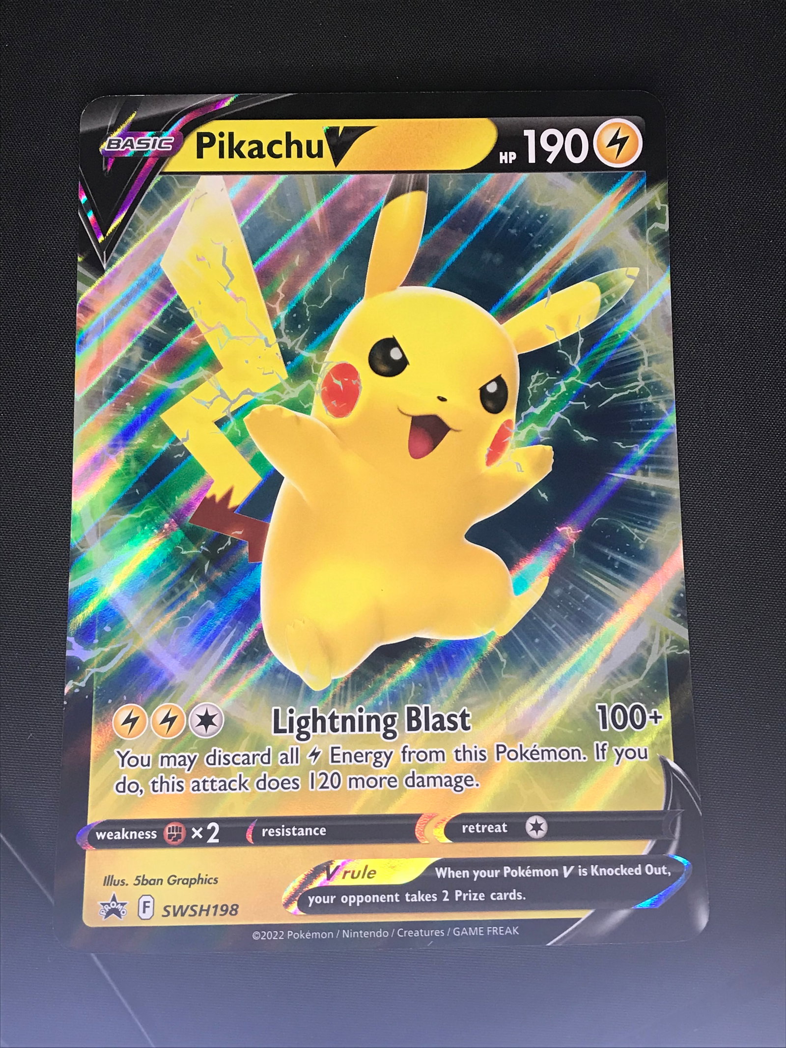 Pikachu V Jumbo Pokemon Card (1 of 1)