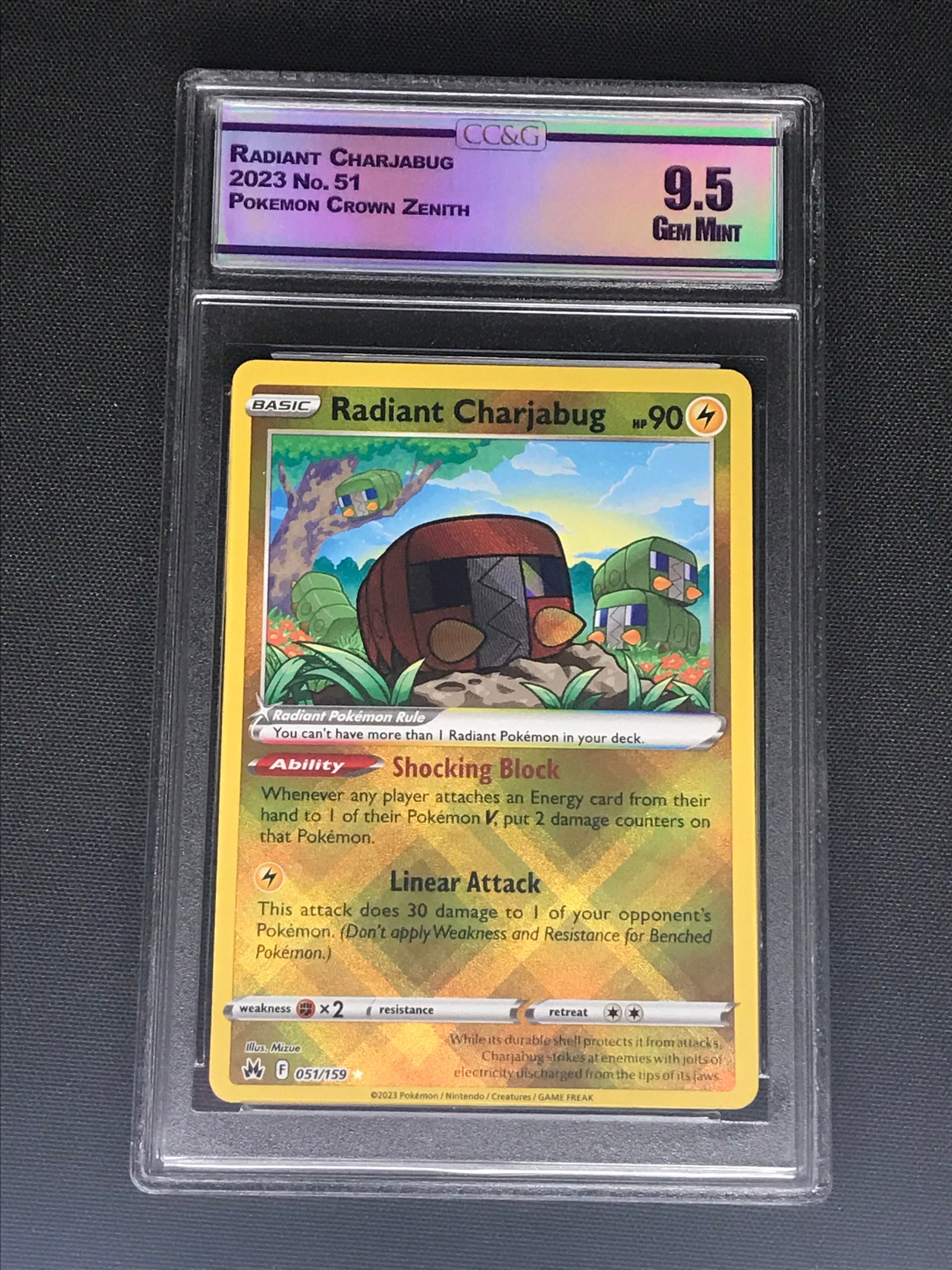 Radiant Charjabug Crown Zenith Graded CC&G Gem Mint 9.5 (1 of 1)