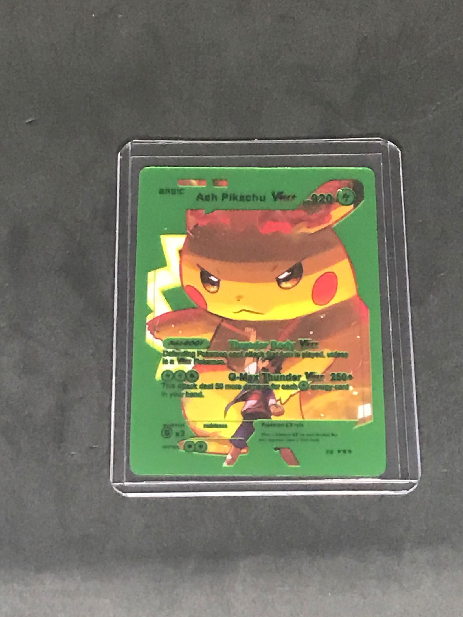 Ash Pikachu Vmax Custom Art Card - unlicensed single: Ash Pikachu Vmax Custom Art Card - unlicensed single