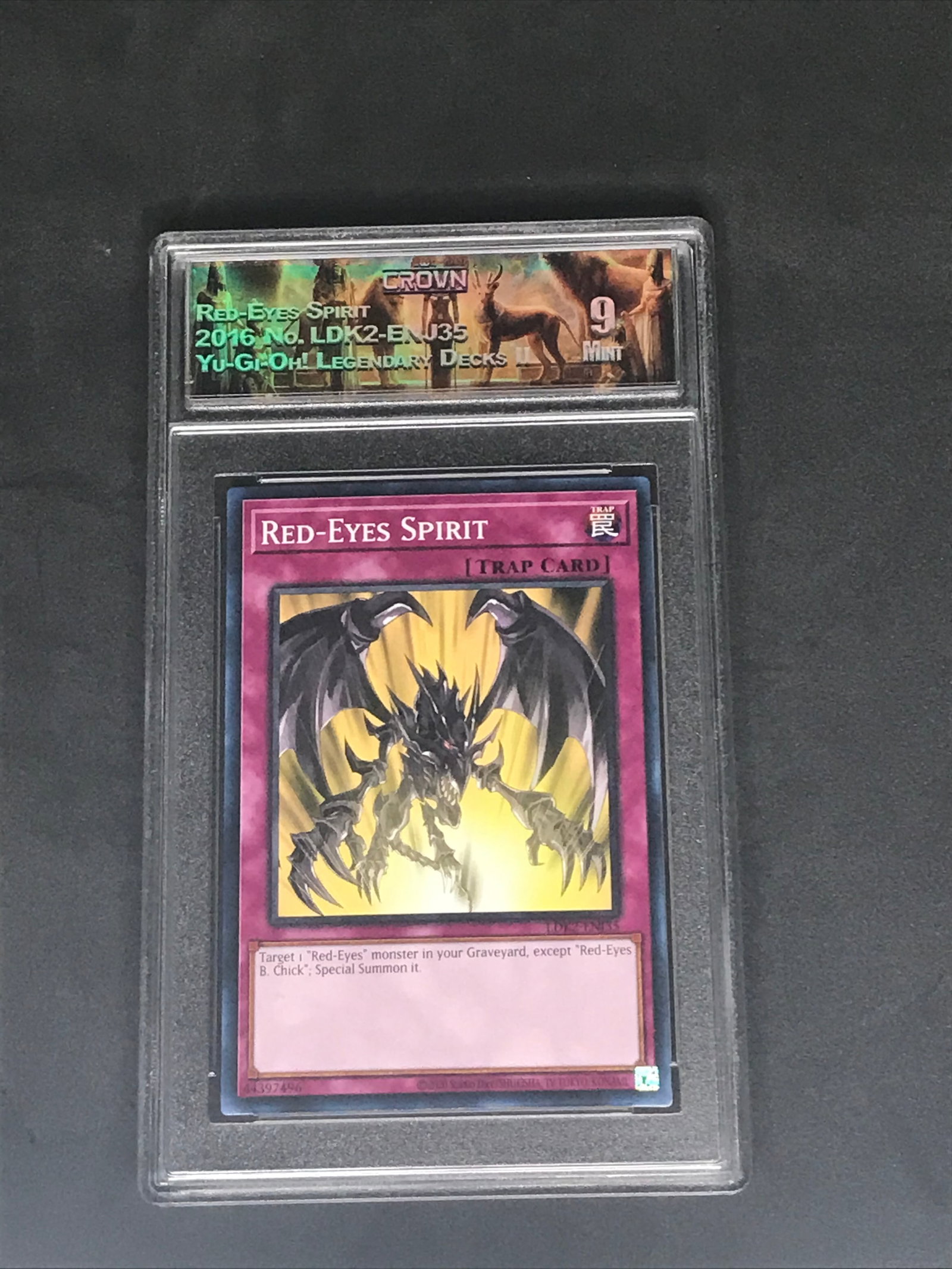 Red-Eyes Spirit Yu-Gi-Oh! card - graded CC&G 9: Red-Eyes Spirit Yu-Gi-Oh! card - graded CC&G 9