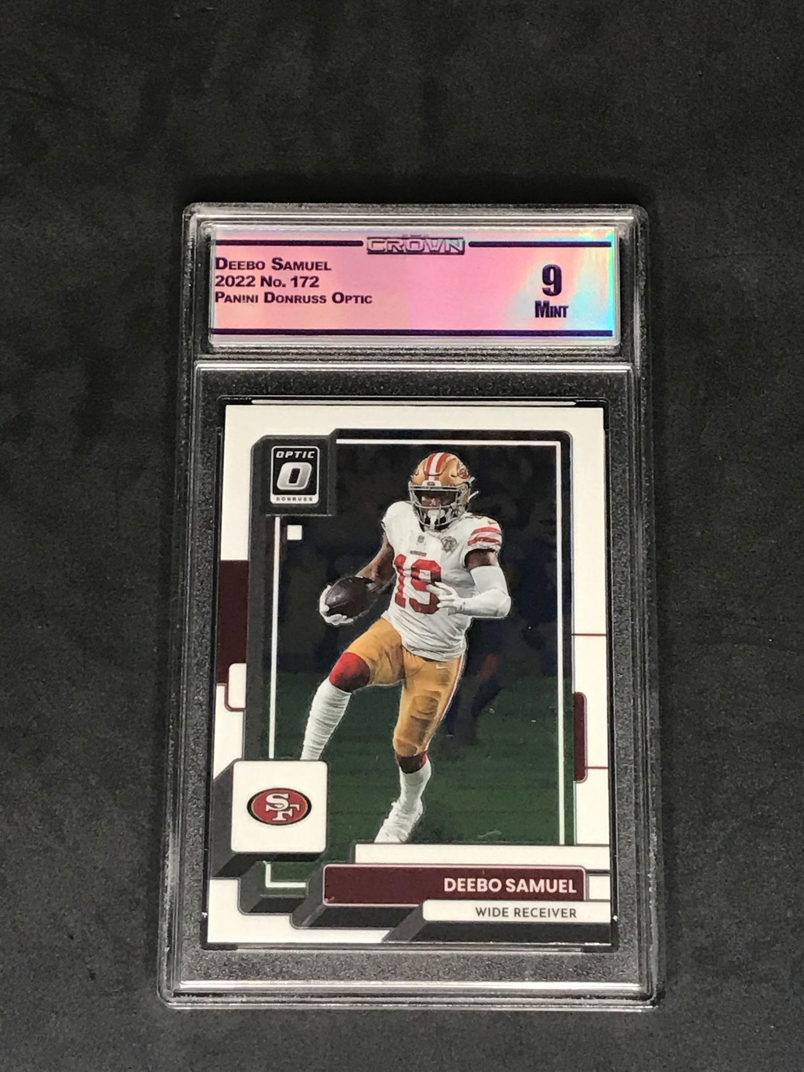 Deebo Samuel Panini Donruss Optic - graded CC&G 9: Deebo Samuel Panini Donruss Optic - graded CC&G 9