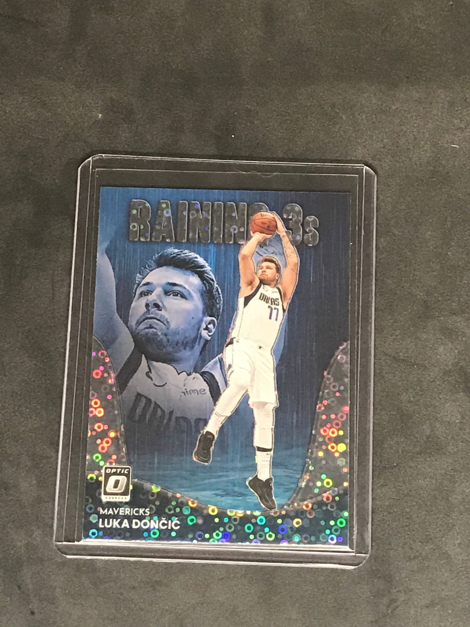 Luka Doncic Panini Donruss Optic Raining 3s Fast Break Prizm single (1 of 1)