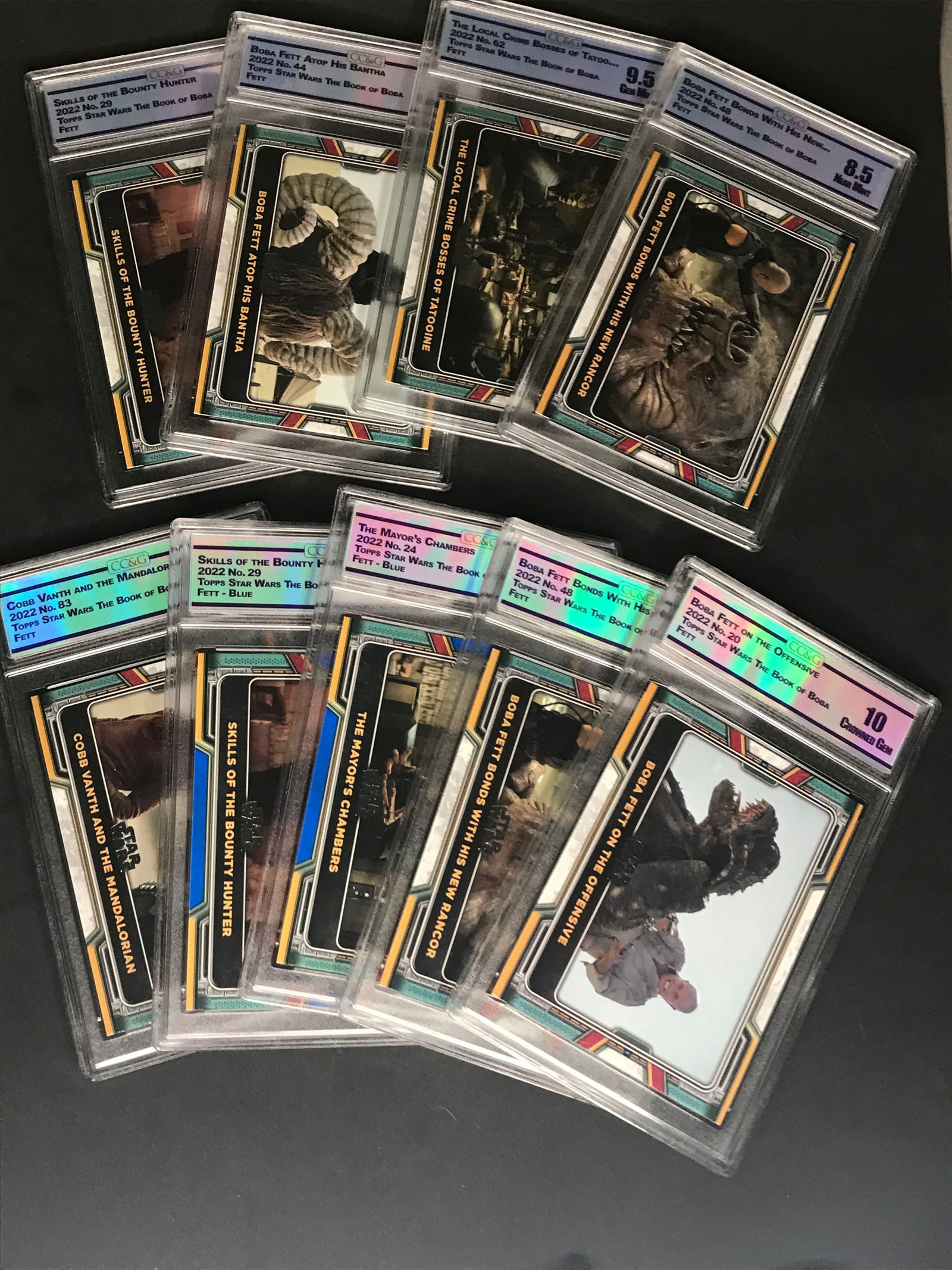 Lot of 9 Book Of Boba Fett Star Wars CC&G Graded Cards (1 of 1)