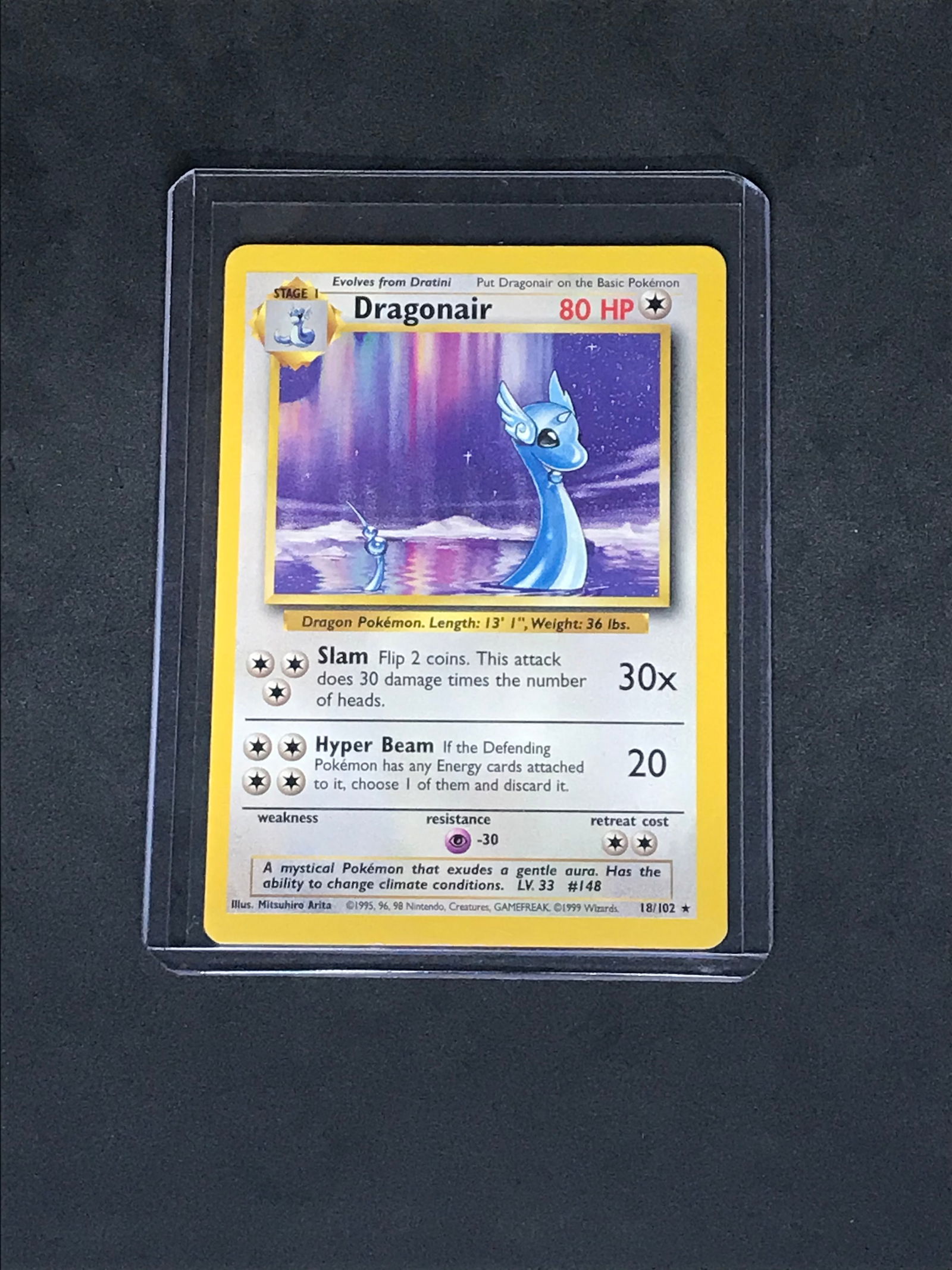 Base Set Dragonair Pokemon Card (1 of 1)