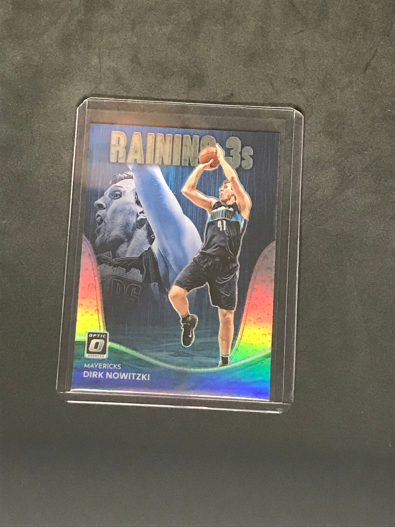 Dirk Nowitzki Donruss Optic Raining 3s Silver Prizm (1 of 1)