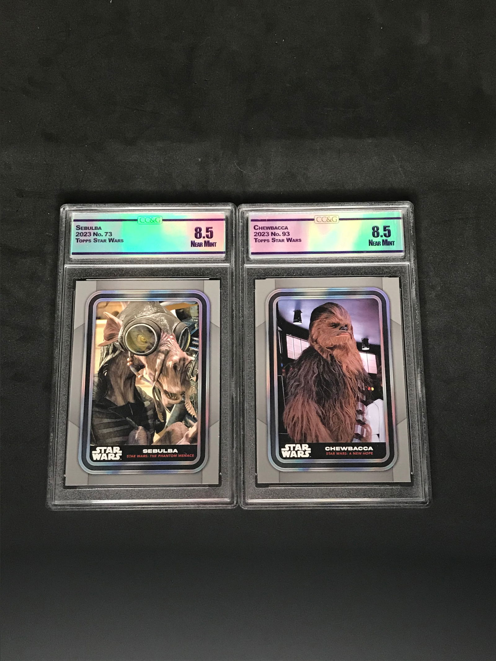 Lot of 2 Star Wars Topps Graded CC&G Slabs (1 of 1)